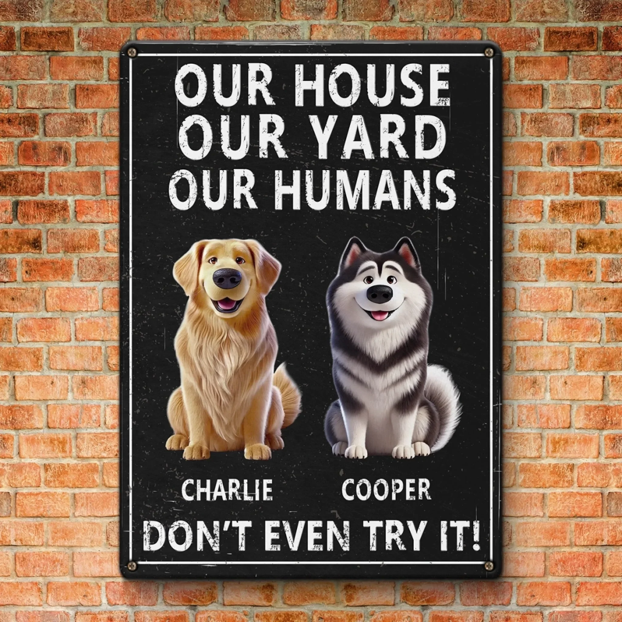 Custom Home Decor Metal Sign - Personalized  Birthday Gifts For Dog Lovers, Dog Dad And Mom - Welcome To The Dog Kingdom