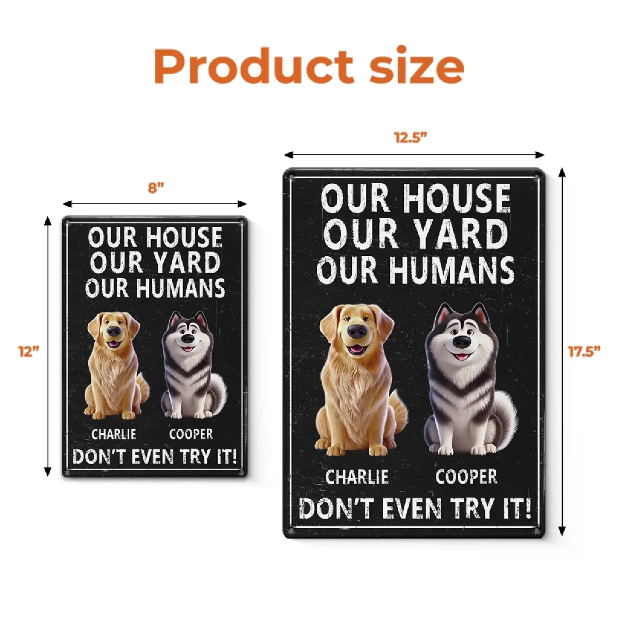 Custom Home Decor Metal Sign - Personalized  Birthday Gifts For Dog Lovers, Dog Dad And Mom - Welcome To The Dog Kingdom - Image 5