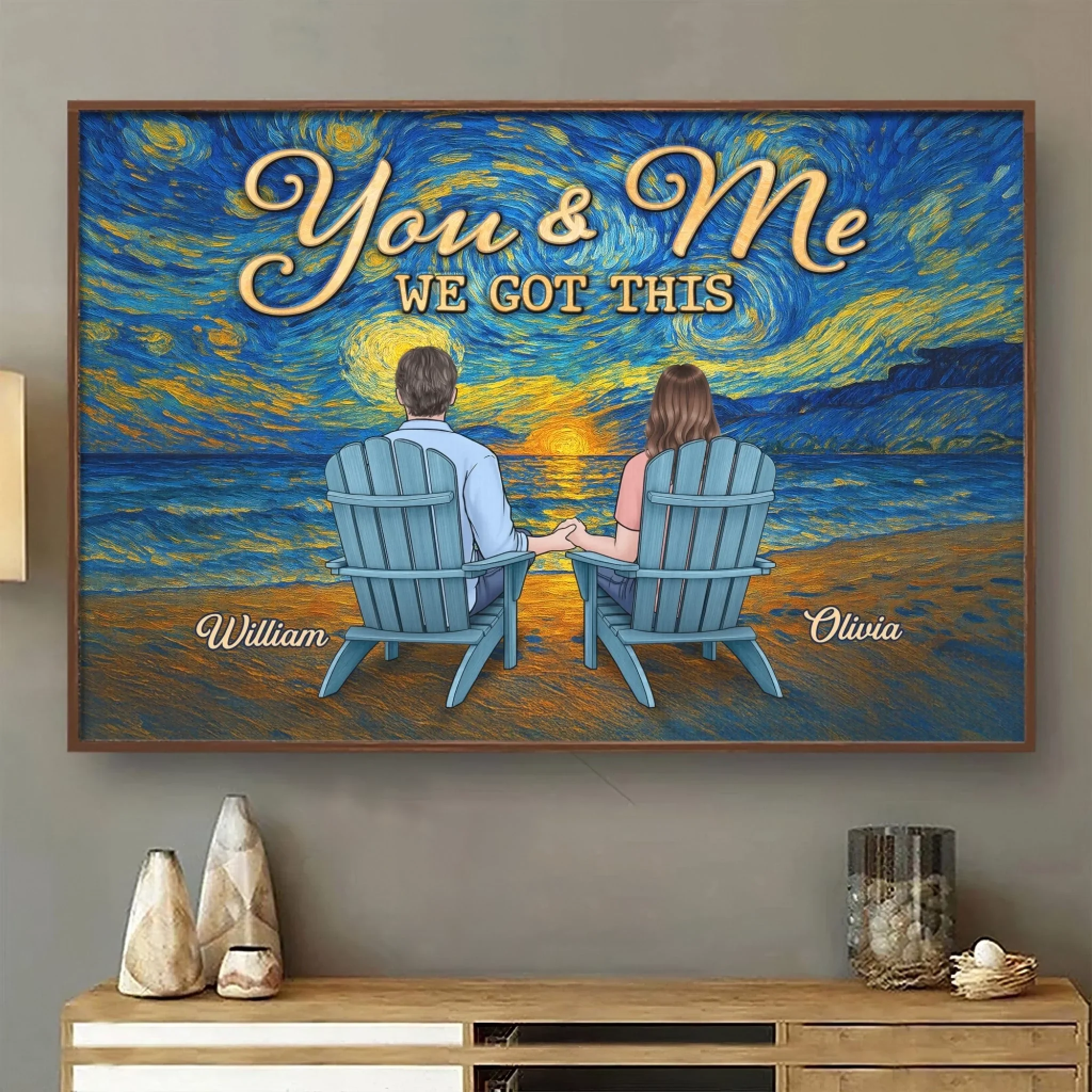 Custom Horizontal Poster - Personalized Anniversary Wedding Gifts For Husband And Wife, Him And Her - Still My Favorite View - Image 3