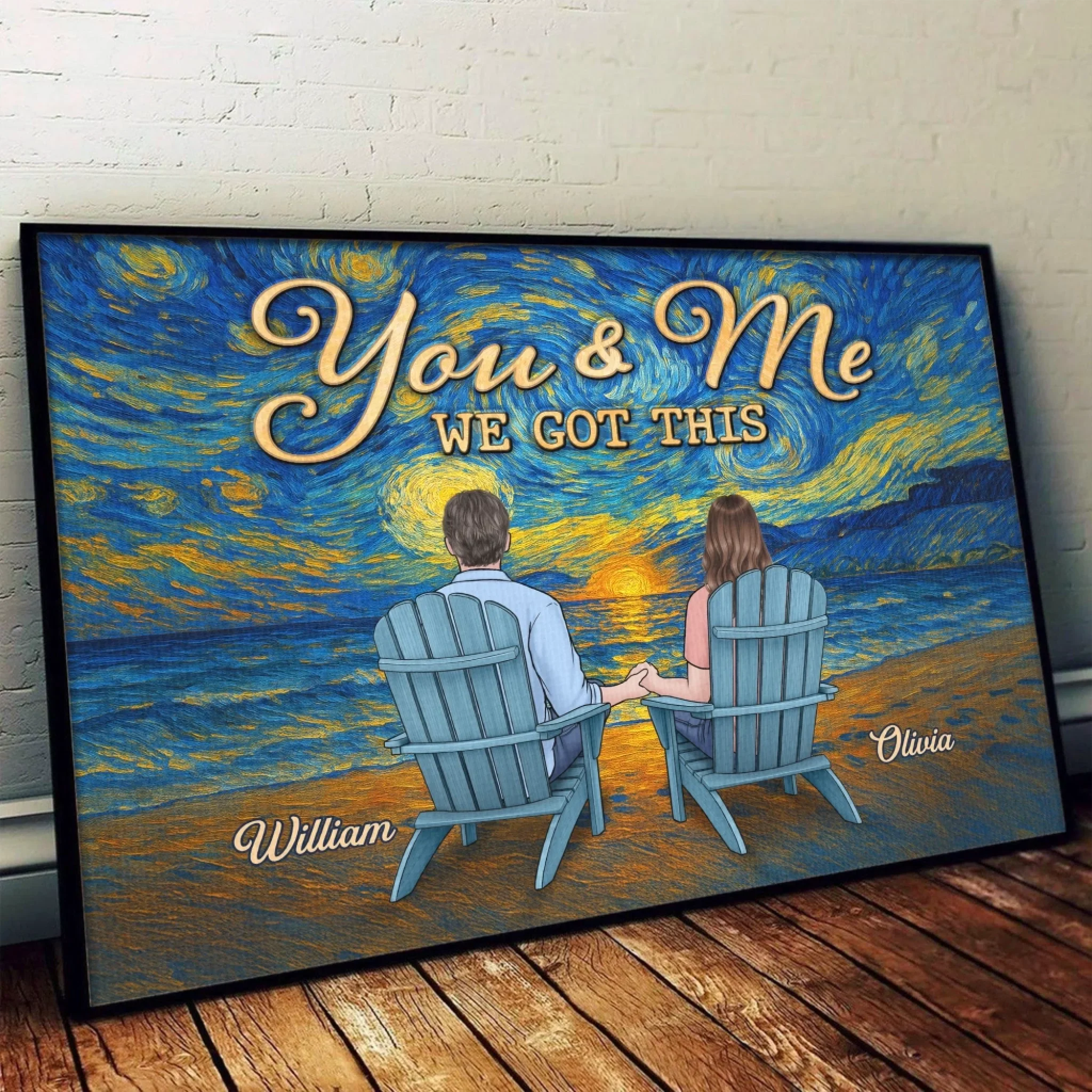 Custom Horizontal Poster - Personalized Anniversary Wedding Gifts For Husband And Wife, Him And Her - Still My Favorite View - Image 4