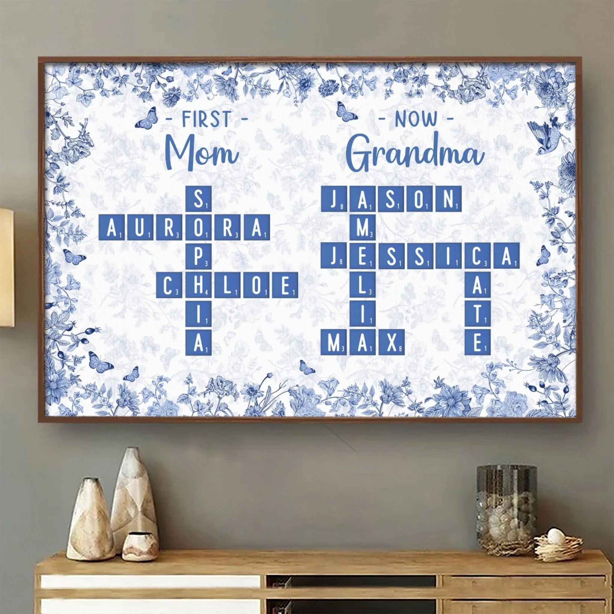 Custom Scrabble Horizontal Poster - Personalized Birthday Gifts For Mom, Grandma - Generations Held Together By Love - Image 3