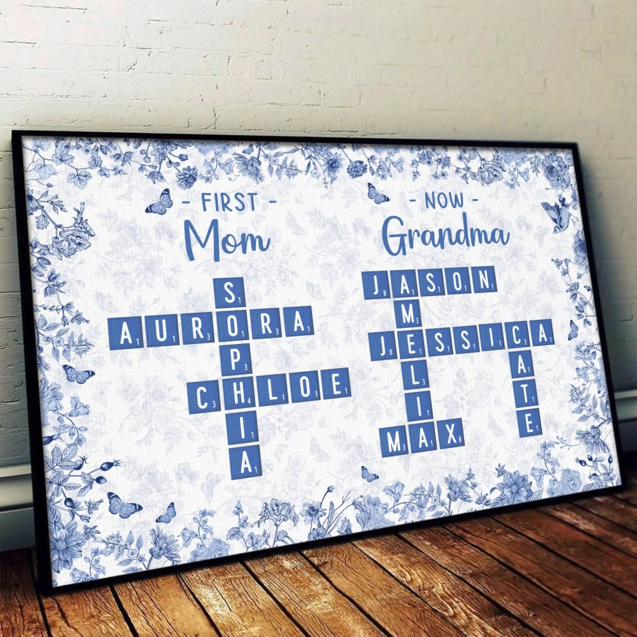 Custom Scrabble Horizontal Poster - Personalized Birthday Gifts For Mom, Grandma - Generations Held Together By Love - Image 4