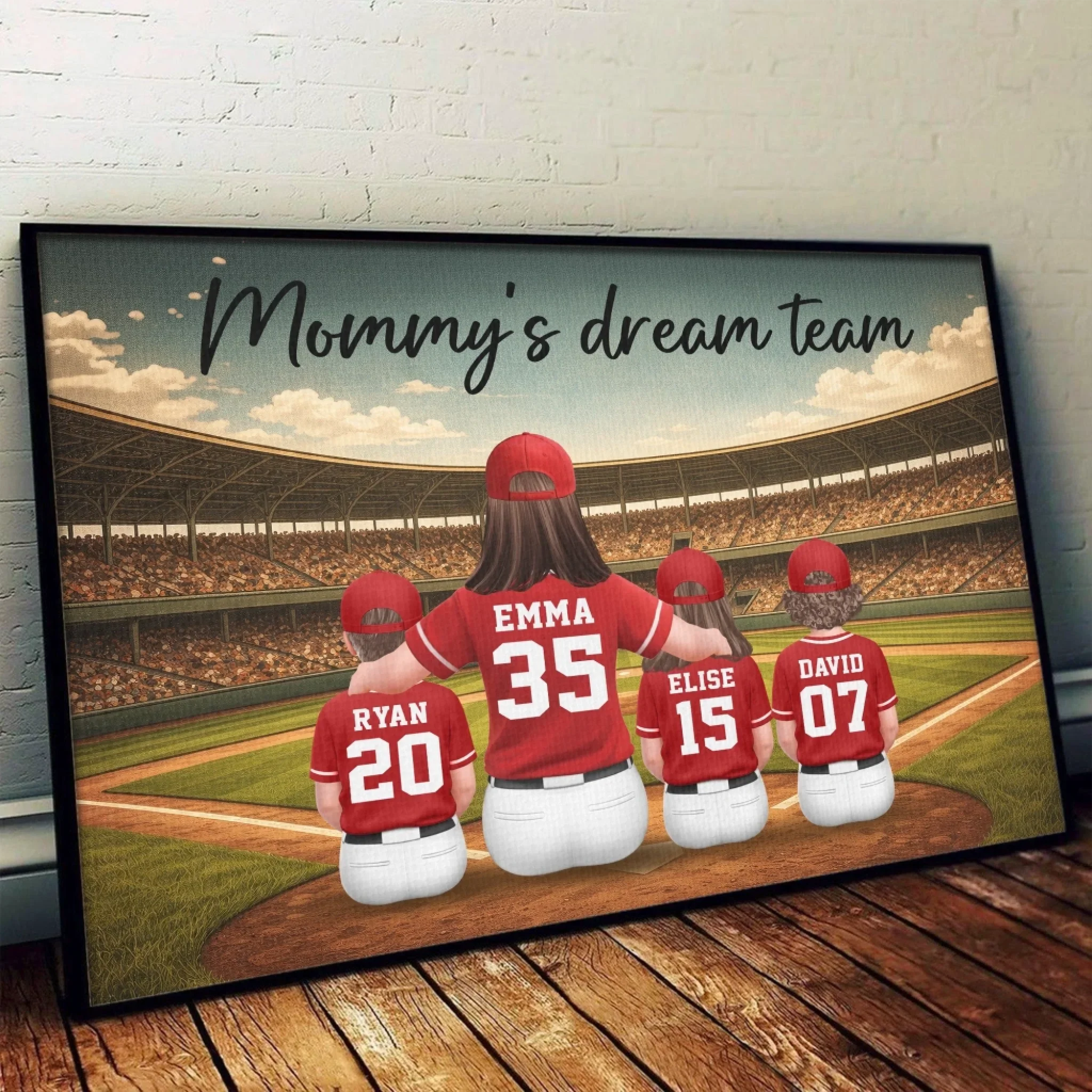 Custom Horizontal Poster - Personalized Mother's Day Gifts For Mom, Grandma - Built By Mom’s All Stars - Image 4