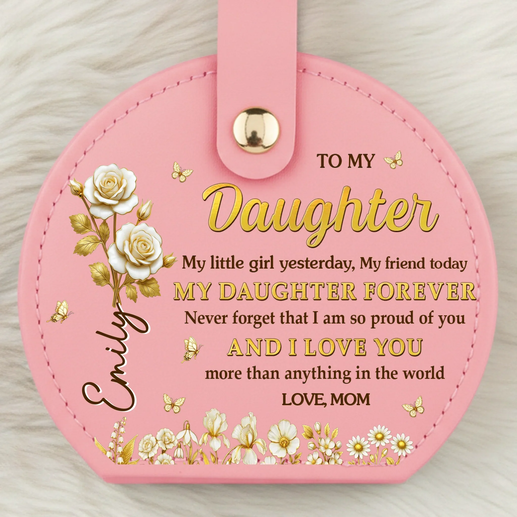 Custom Jewelry Box With Handle - Personalized Birthday Gifts For Mom, Daughter - Always Proud Of You - Image 3