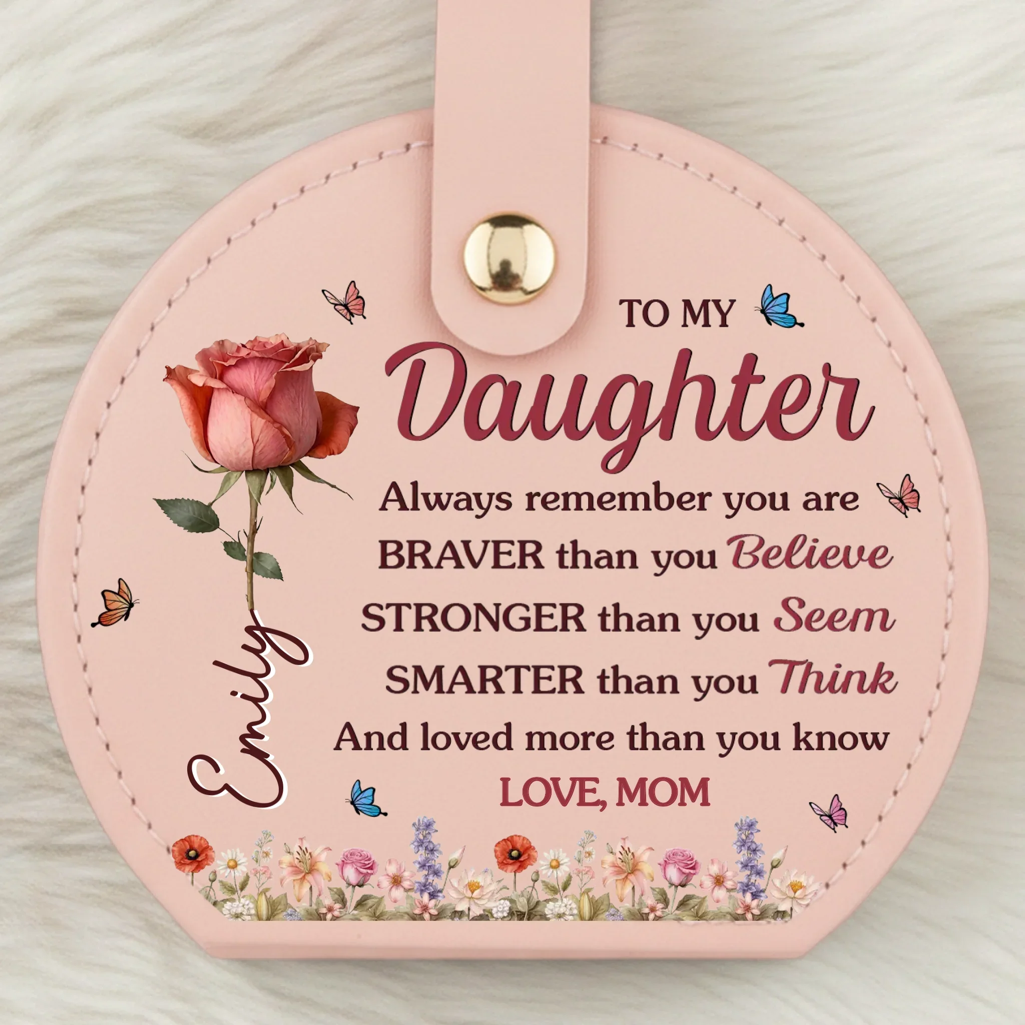 Custom Jewelry Box With Handle - Personalized Birthday Gifts For Mom, Daughter - Forever My Little Girl - Image 2