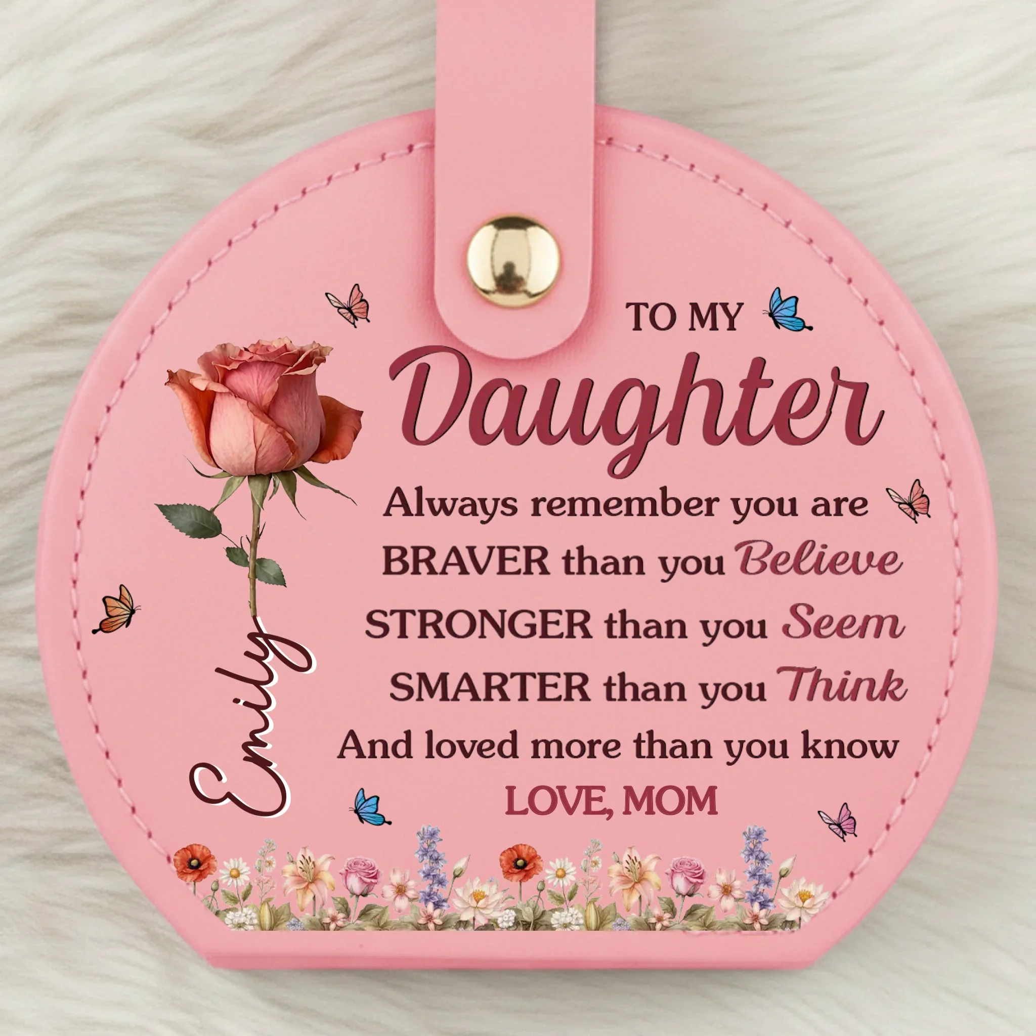 Custom Jewelry Box With Handle - Personalized Birthday Gifts For Mom, Daughter - Forever My Little Girl - Image 3