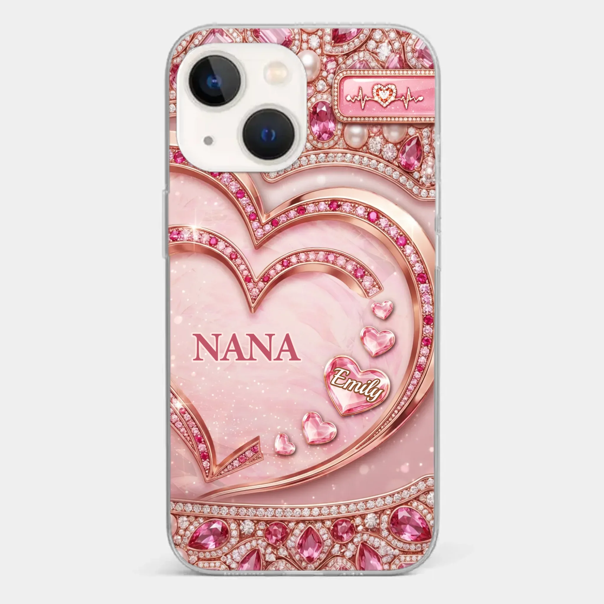 Custom Jewelry Clear Phone Case - Personalized Mother's Day Birthday Gifts For Mom, Grandma - A Keepsake Of Her Happiness - Image 17