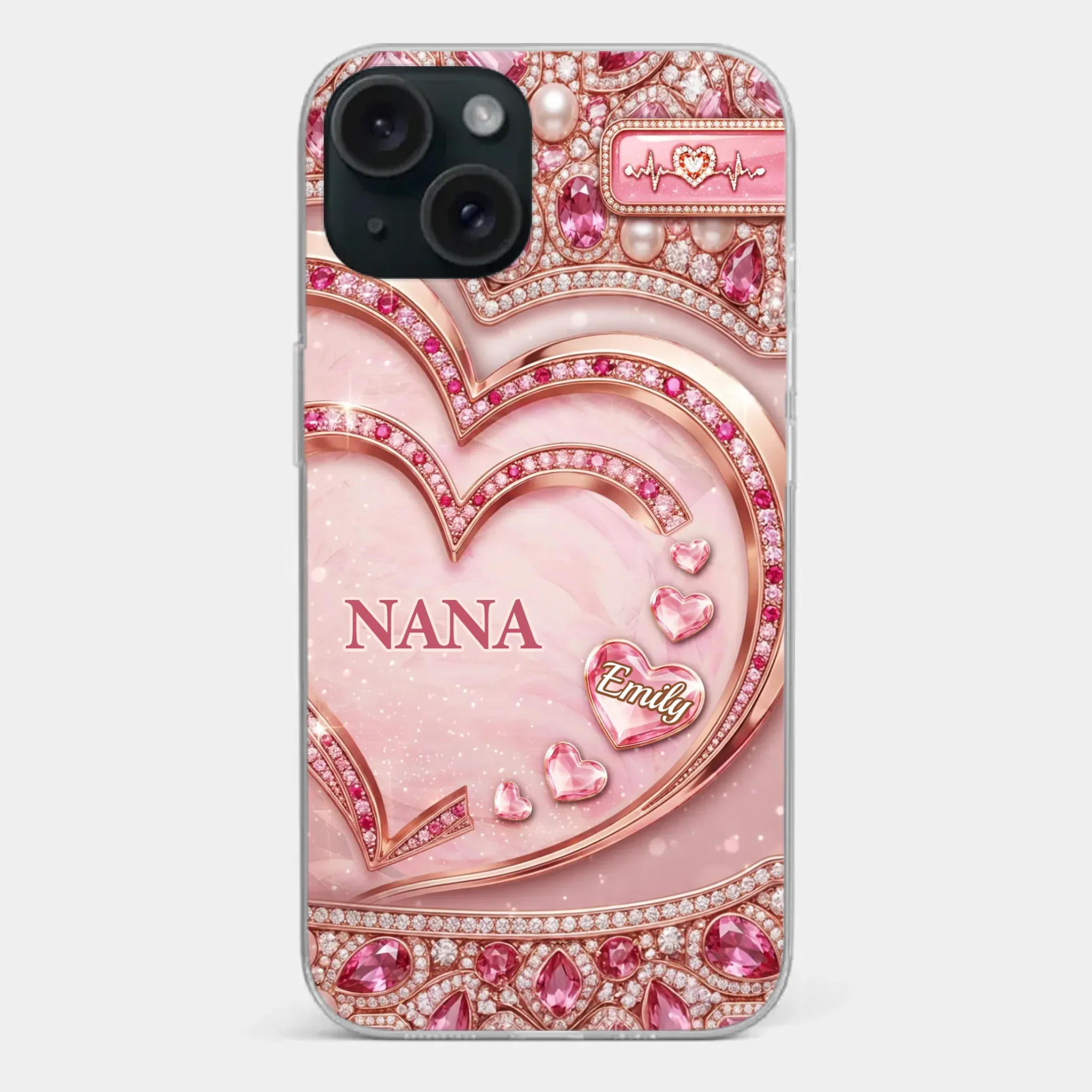 Custom Jewelry Clear Phone Case - Personalized Mother's Day Birthday Gifts For Mom, Grandma - A Keepsake Of Her Happiness - Image 21