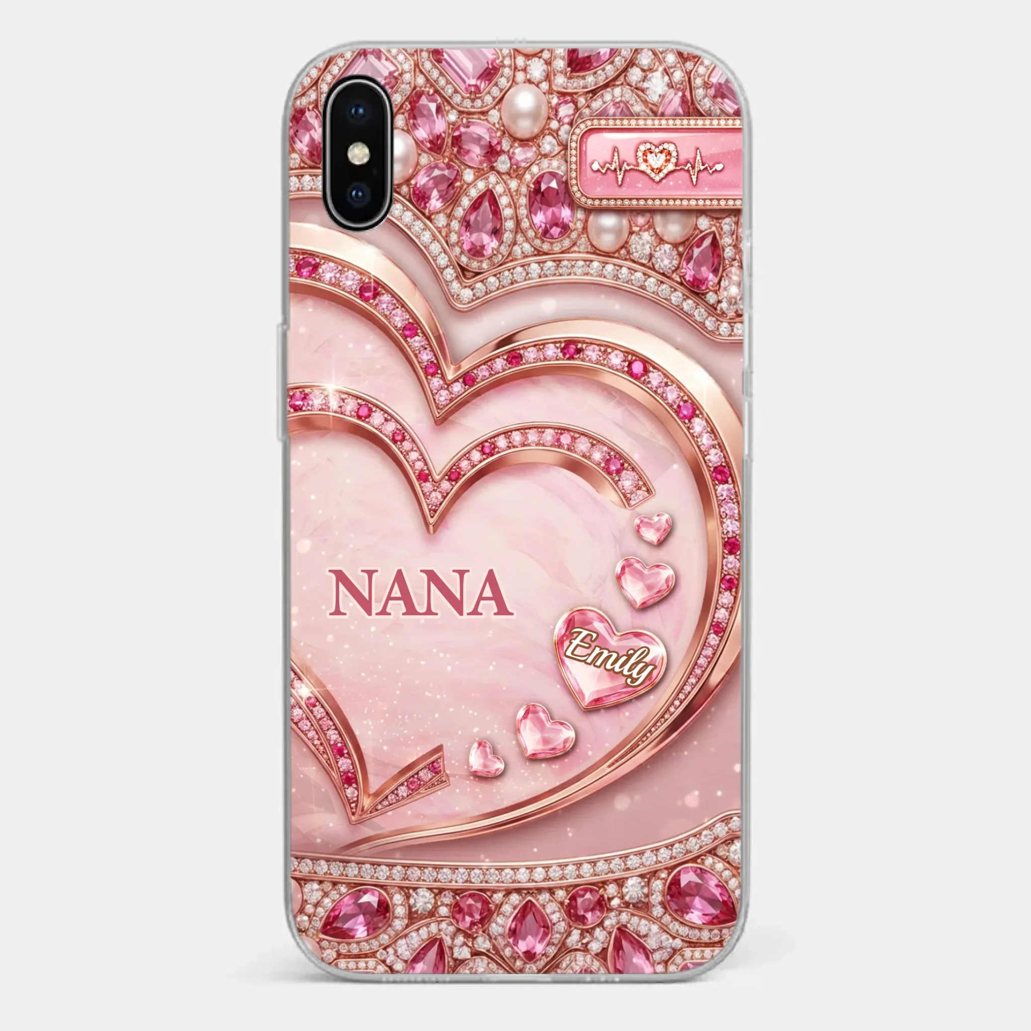 Custom Jewelry Clear Phone Case - Personalized Mother's Day Birthday Gifts For Mom, Grandma - A Keepsake Of Her Happiness - Image 24