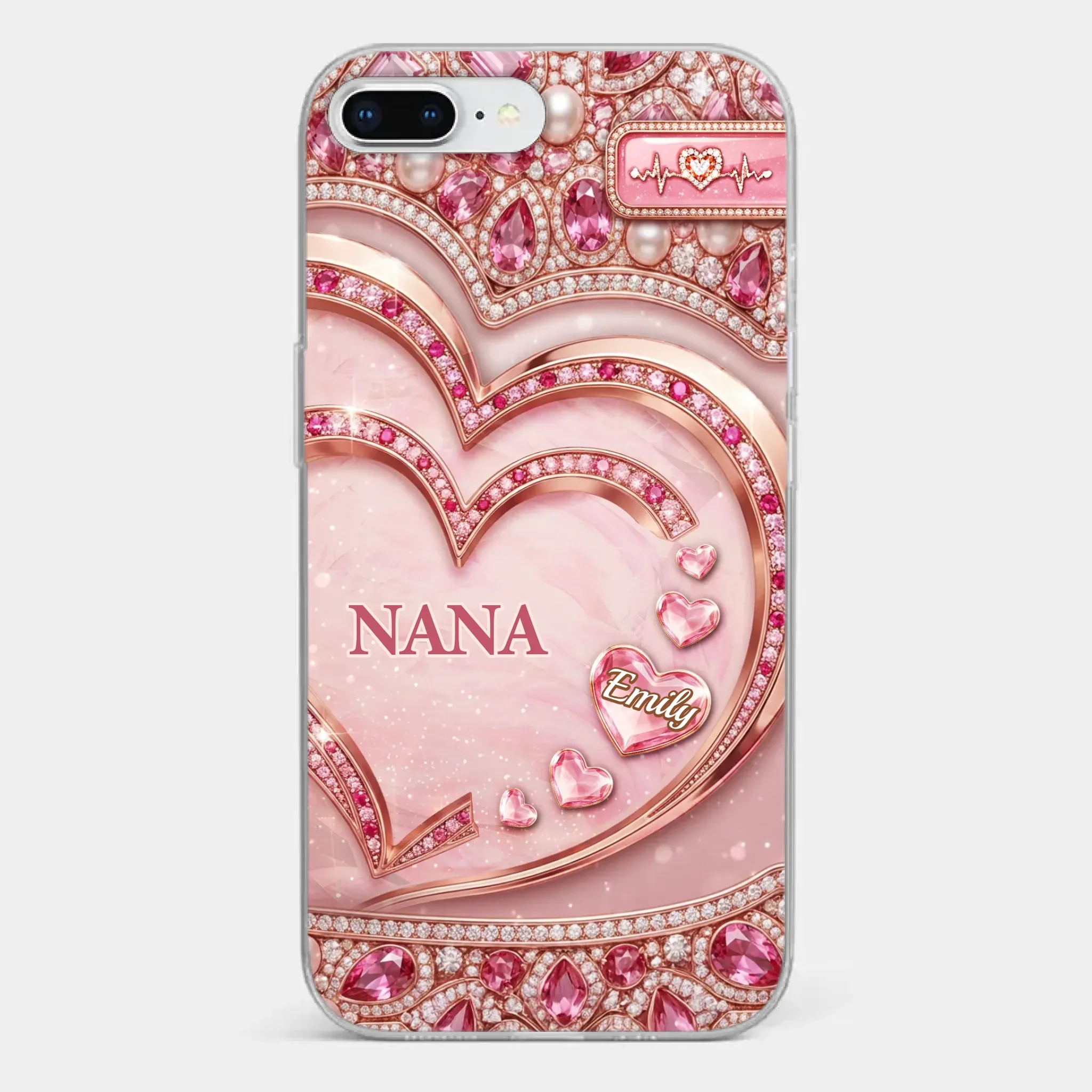Custom Jewelry Clear Phone Case - Personalized Mother's Day Birthday Gifts For Mom, Grandma - A Keepsake Of Her Happiness - Image 3