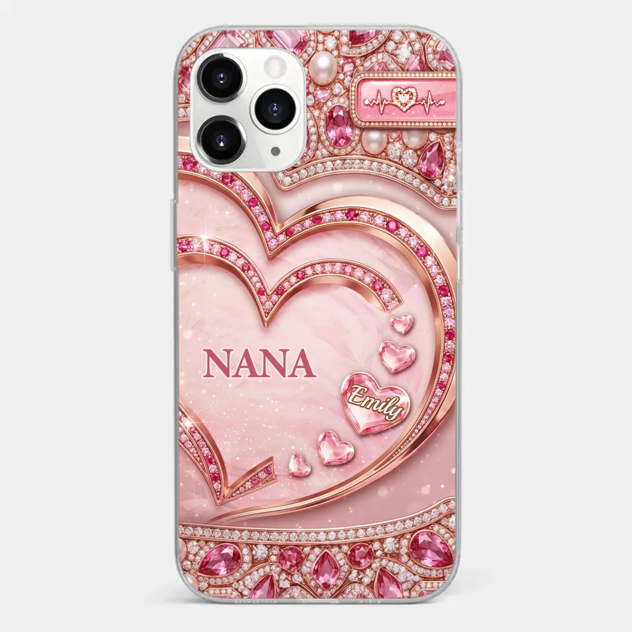 Custom Jewelry Clear Phone Case - Personalized Mother's Day Birthday Gifts For Mom, Grandma - A Keepsake Of Her Happiness - Image 8