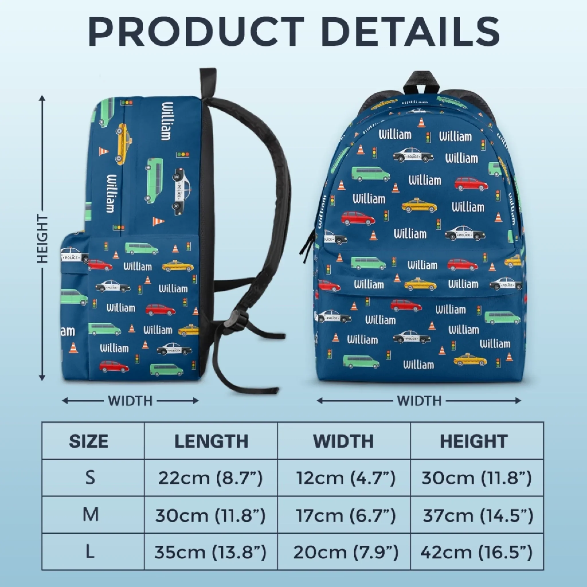 Custom Kids Backpack - Personalized Back To School Gifts For Kids - All Roads Lead To Fun - Image 6