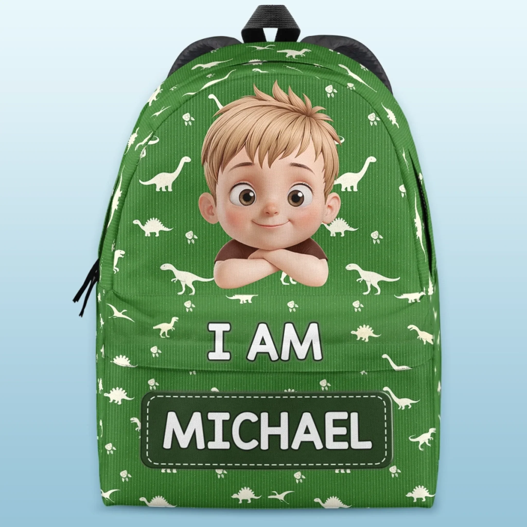 Custom Kids Backpack - Personalized Back To School Gifts For Kids - Eat, Play, Build, Repeat - Image 3