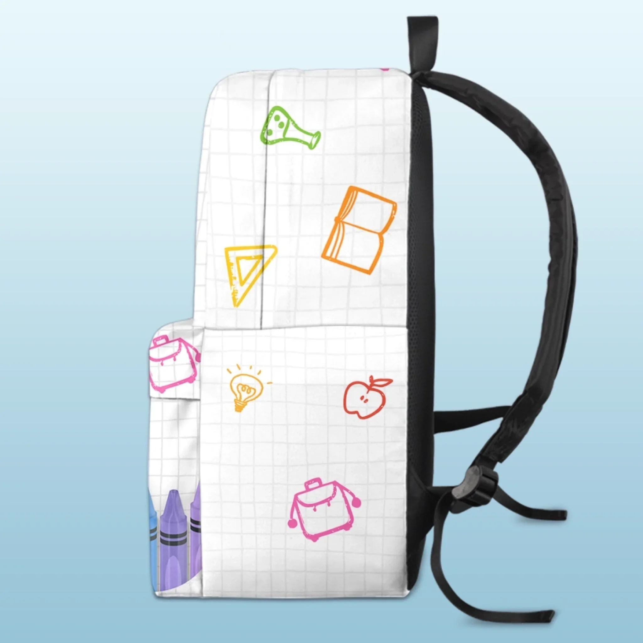 Custom Kids Backpack - Personalized Back To School Gifts For Kids - School Is My Playground - Image 4