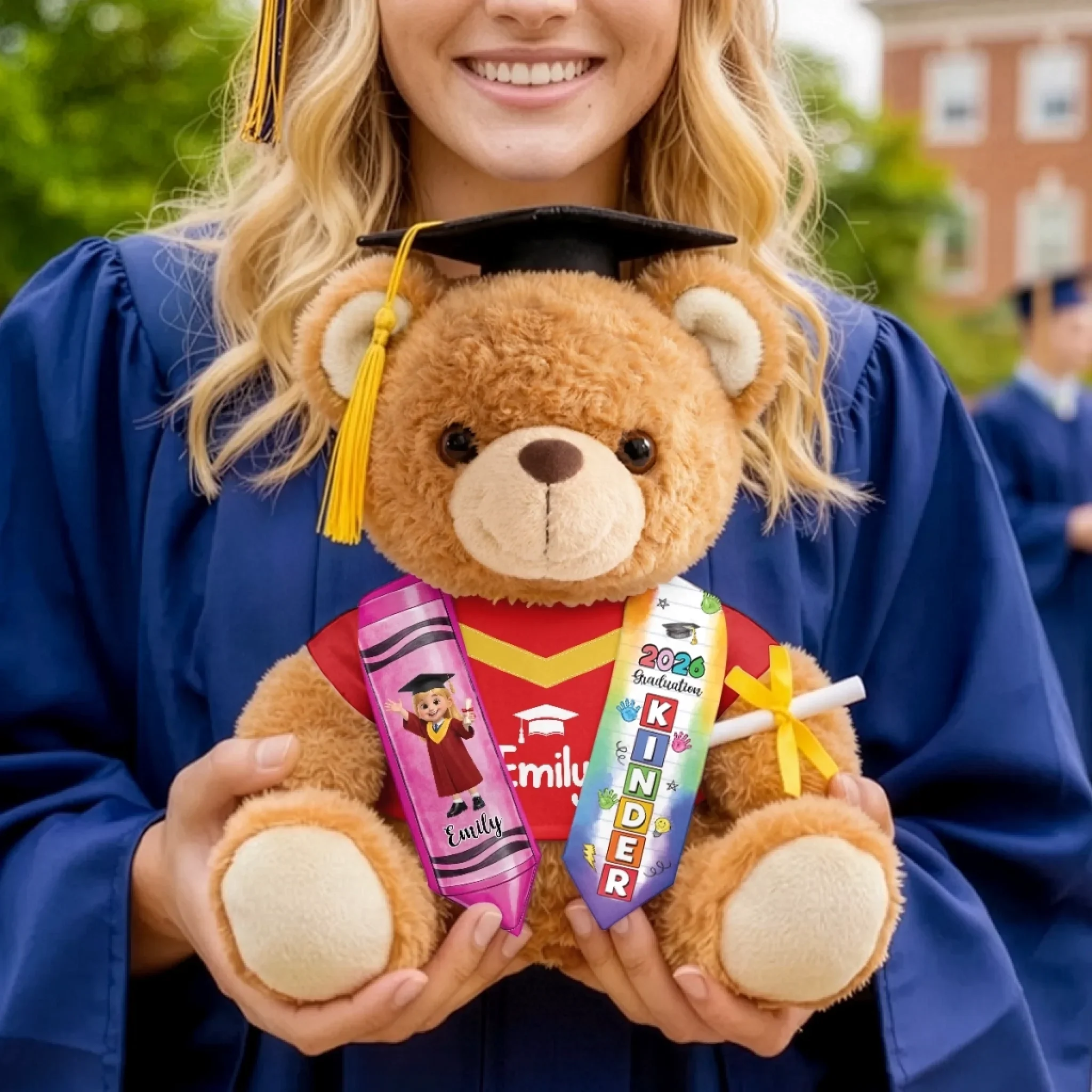 Custom Kids Graduation Teddy Bear - Personalized Graduation Gifts For Kids - First Cap, First Milestone - Image 4