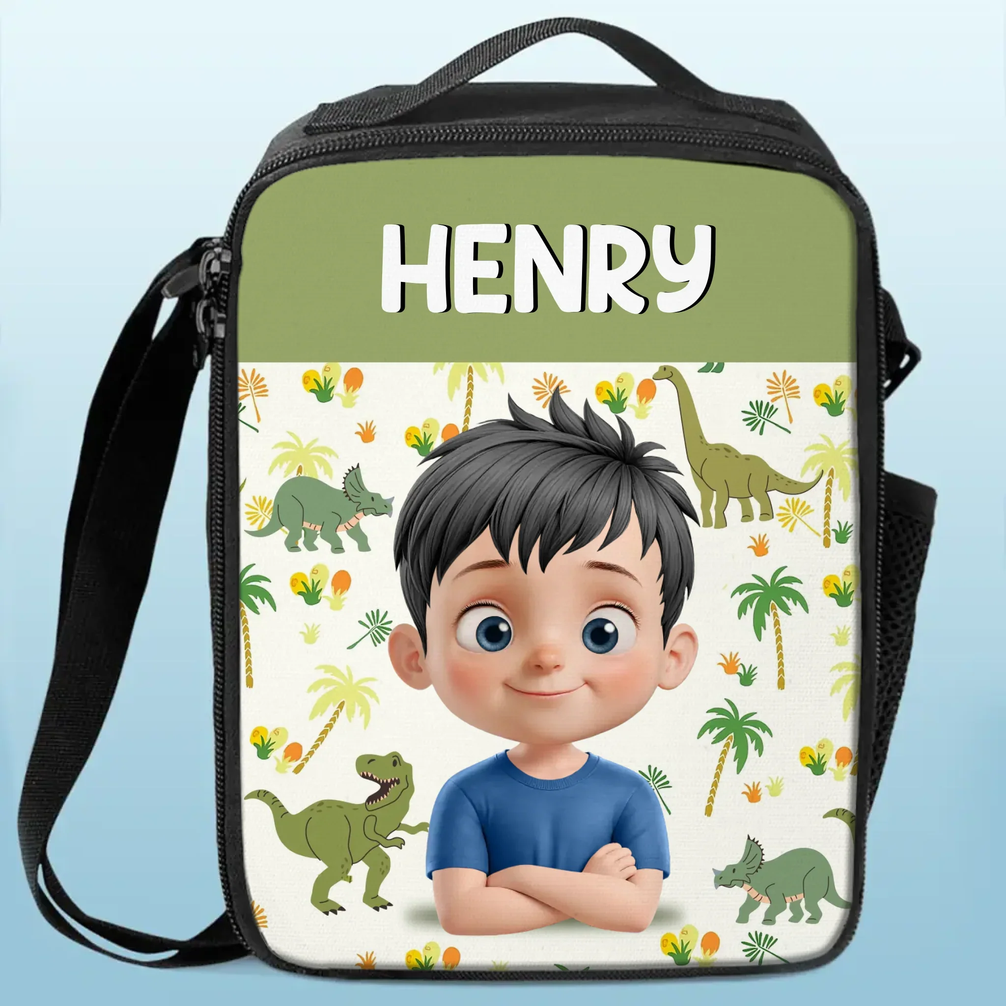 Custom Kids Lunch Bag - Personalized Back To School Gifts For Kids - Up, Up, And Learning Away - Image 2