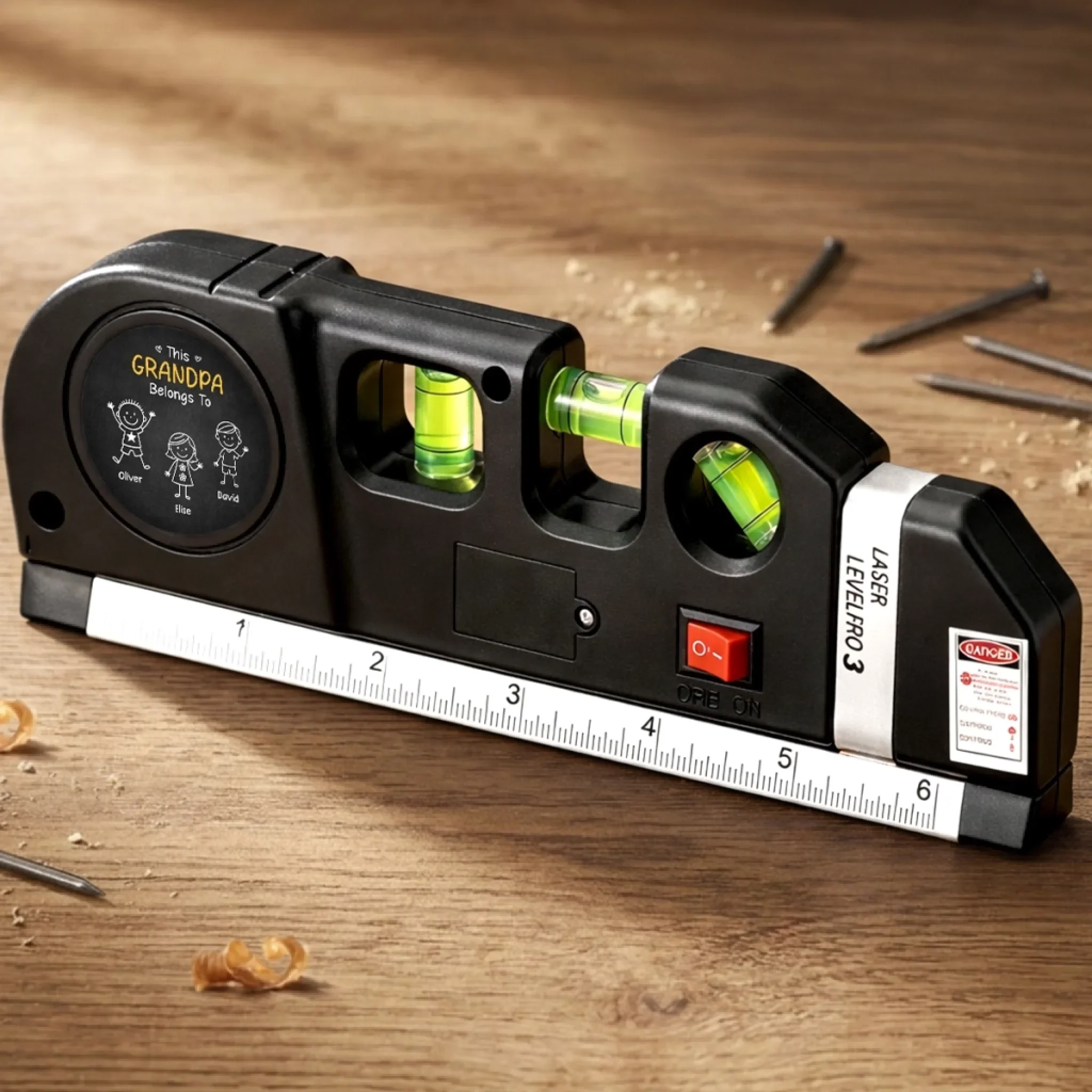 Custom Laser Level Tool - Personalized Father's Day Birthday Gifts For Dad, Grandpa - A Lifetime Of Love And Guidance - Image 3