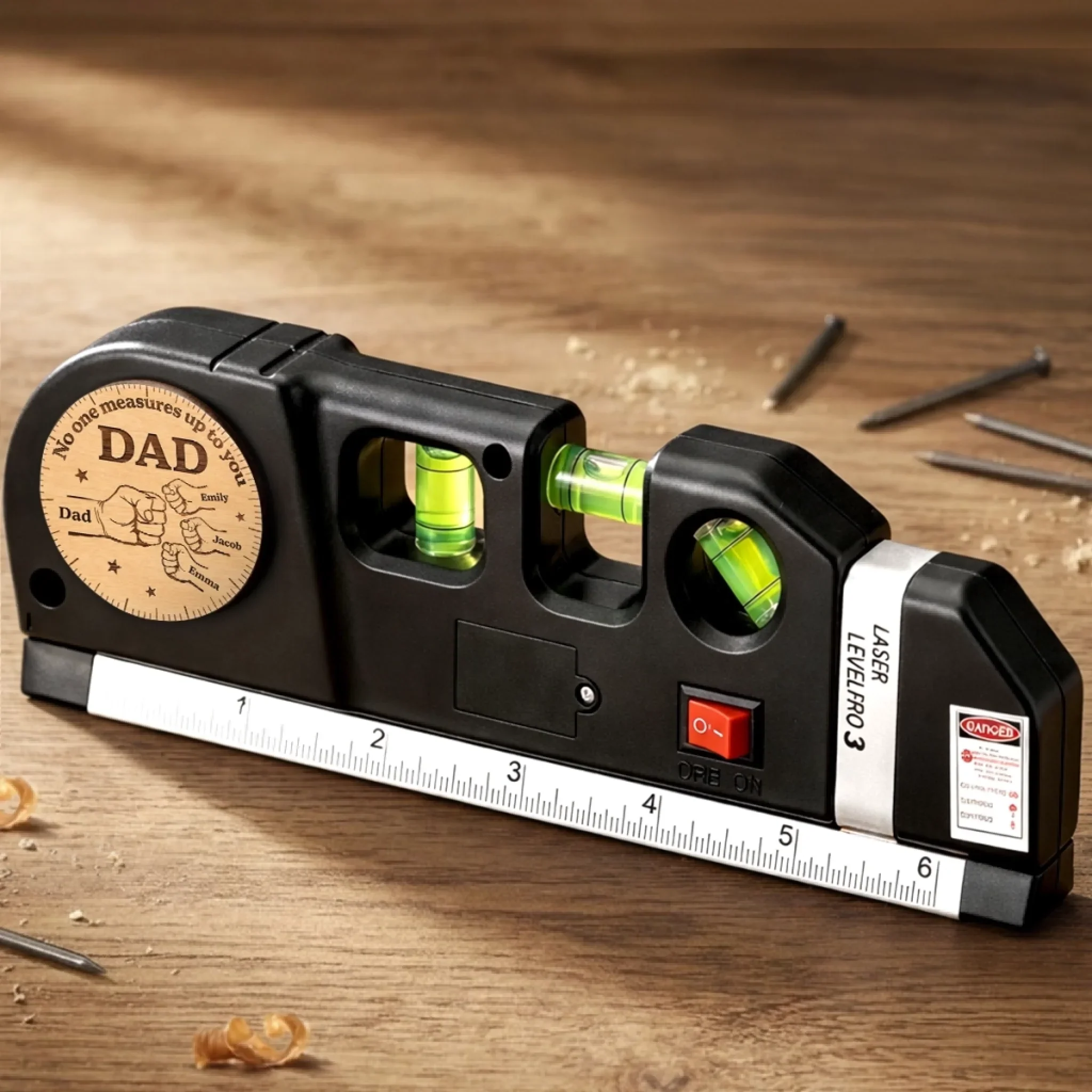 Custom Laser Level Tool - Personalized Father's Day Birthday Gifts For Dad, Grandpa - Crafting Moments With Precision - Image 3