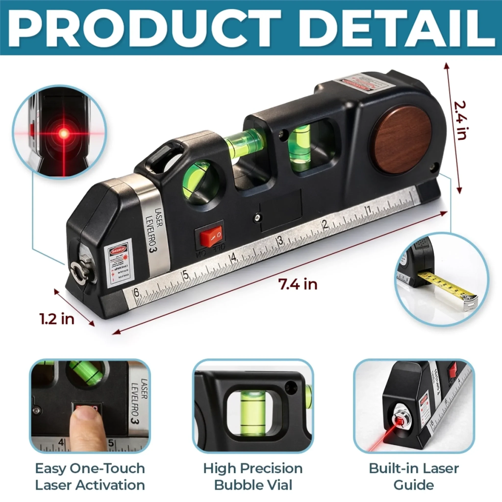 Custom Laser Level Tool - Personalized Father's Day Birthday Gifts For Dad, Grandpa - Strong, Wise, And Always There - Image 6
