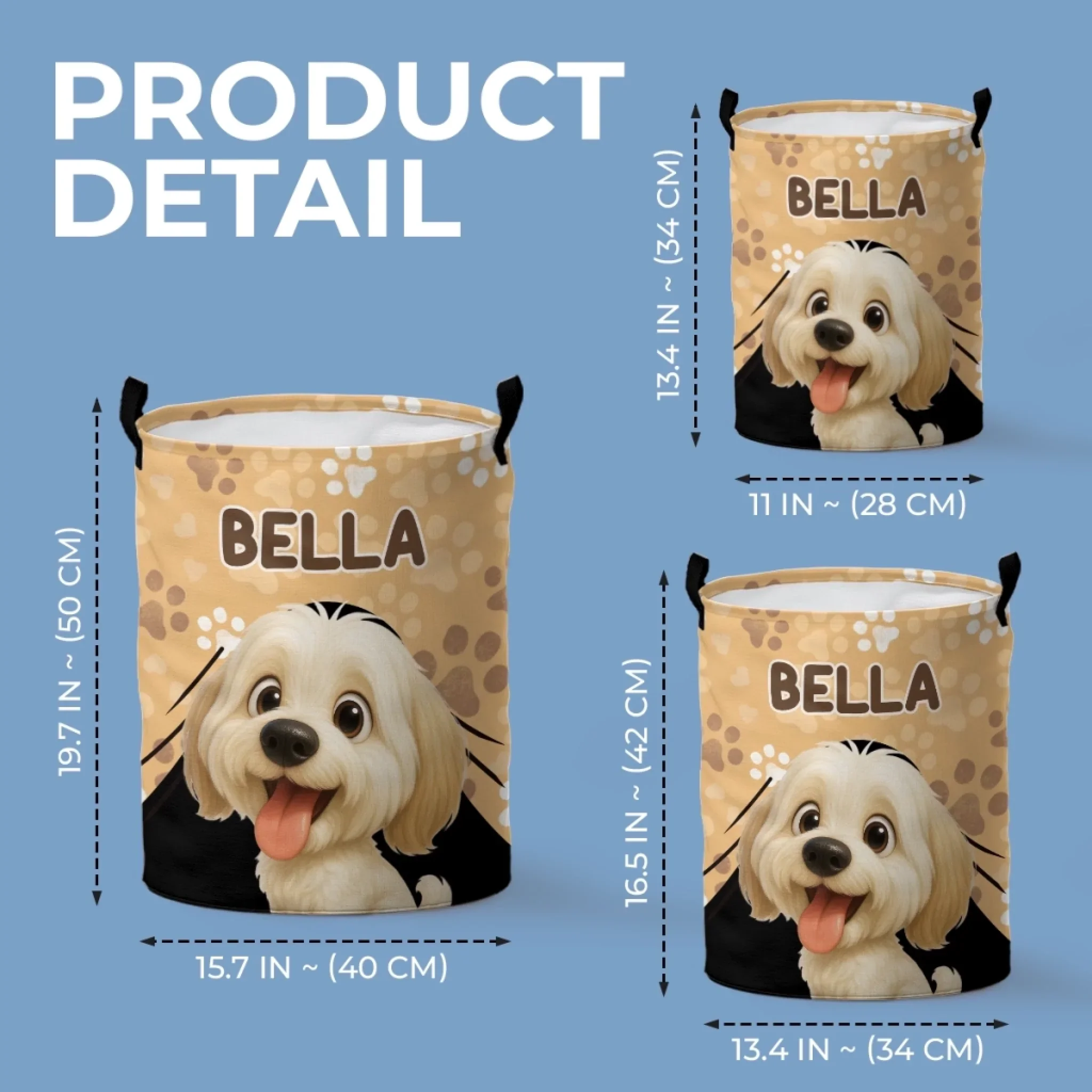 Custom Laundry Basket - Personalized Birthday Gifts For Dog Lovers, Dog Dad And Mom - Paws Off My Stuff - Image 6