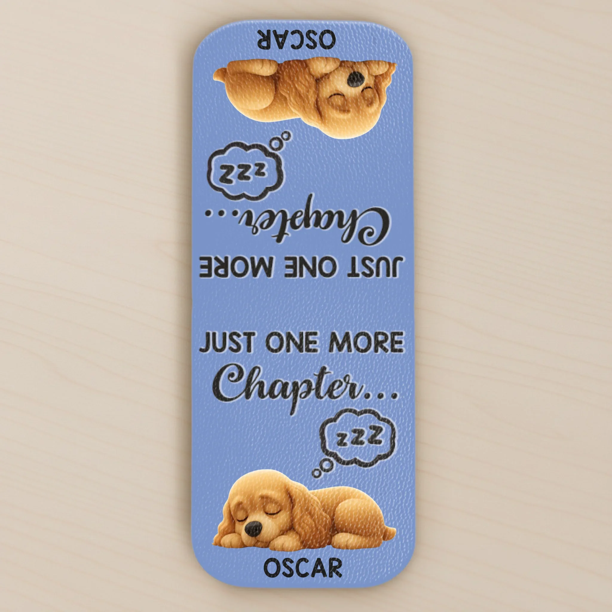 Custom Leather Magnetic Bookmark - Personalized  Bookish Gifts For Book Lovers, Bookworms, Dog Dad And Mom - Happiness Is Another Chapter - Image 2