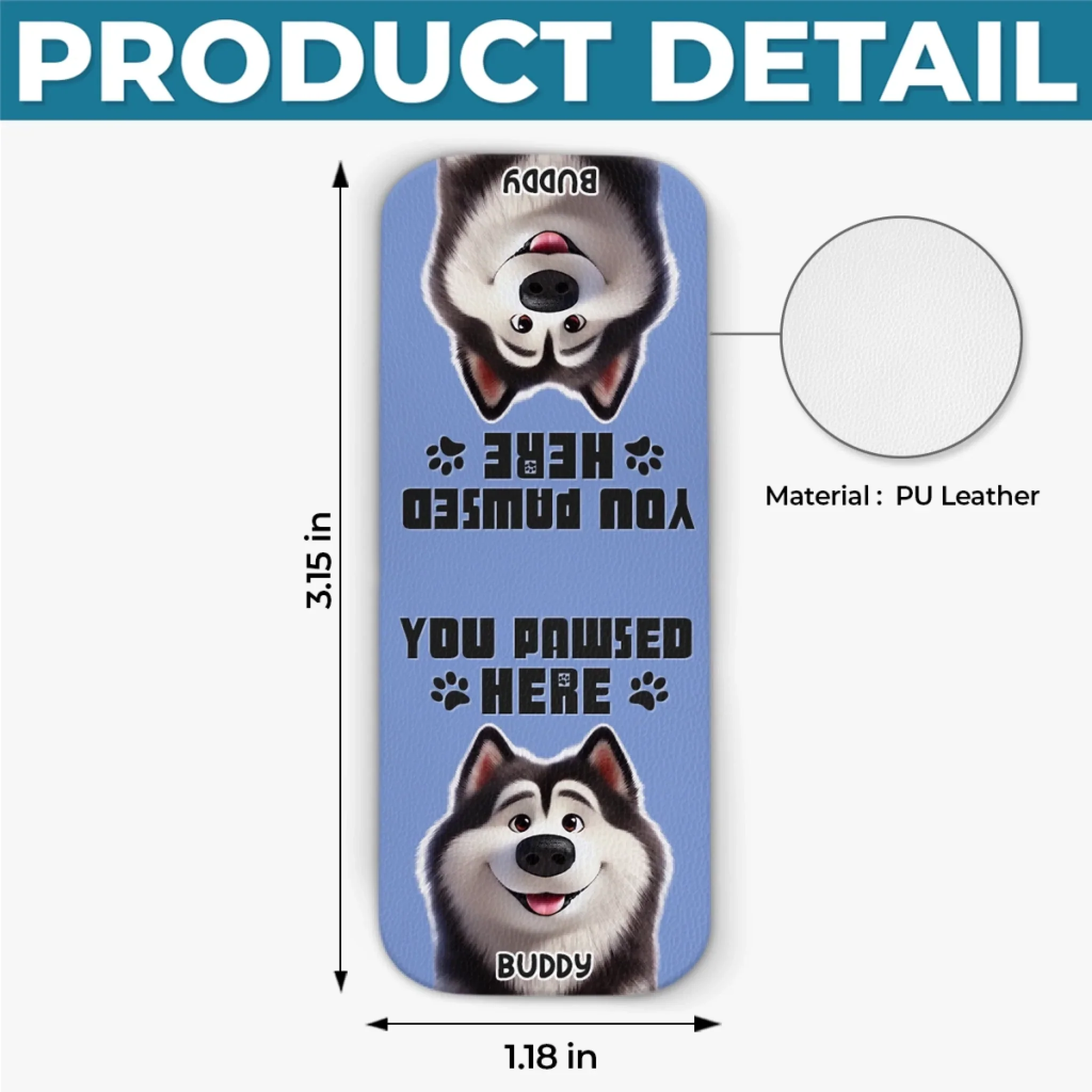 Custom Leather Magnetic Bookmark - Personalized  Bookish Gifts For Book Lovers, Bookworms, Dog Dad And Mom - Paws And Pages Bring Joy - Image 8