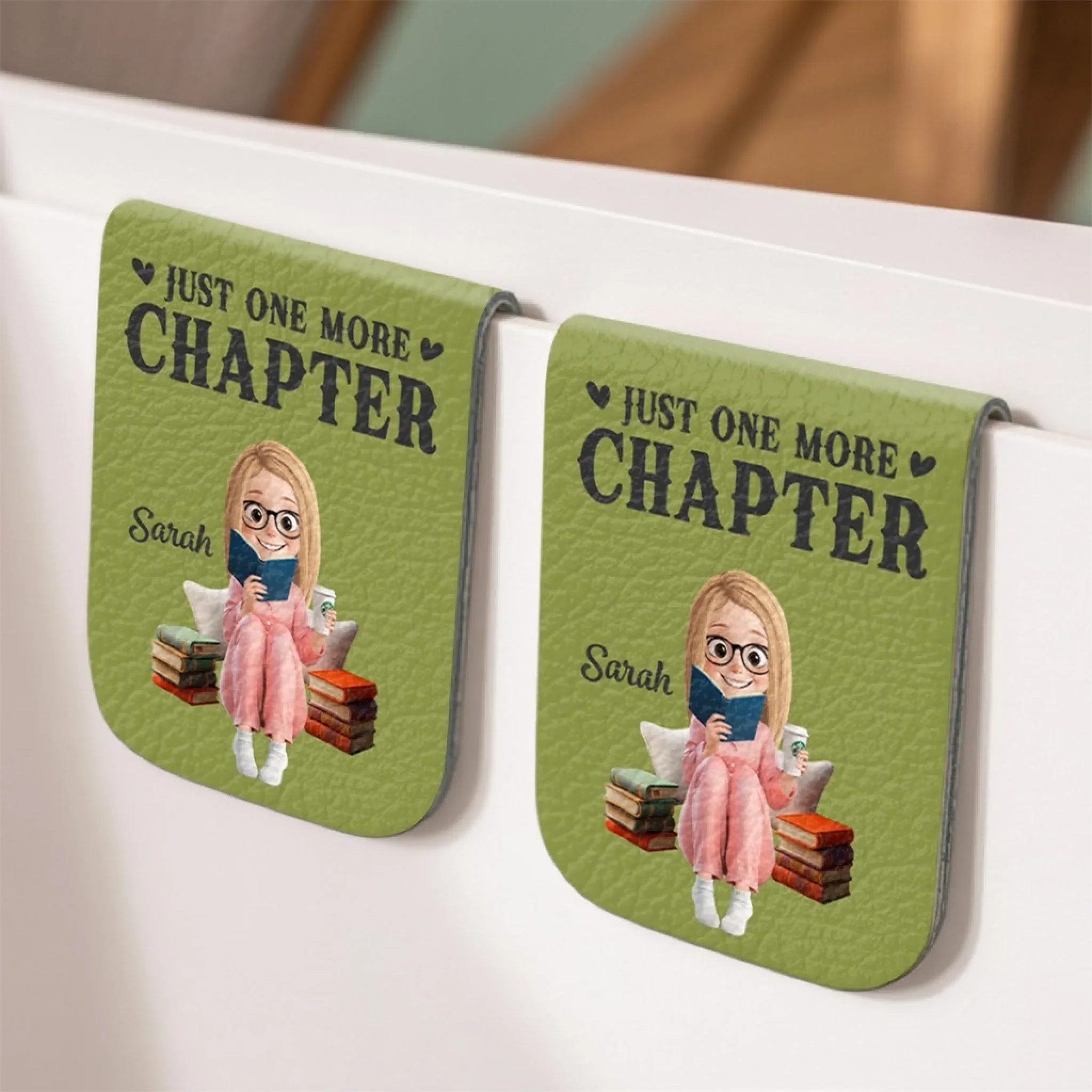 Custom Leather Magnetic Bookmark - Personalized  Bookish Gifts For Book Lovers, Bookworms, Readers - One More Page Always - Image 7
