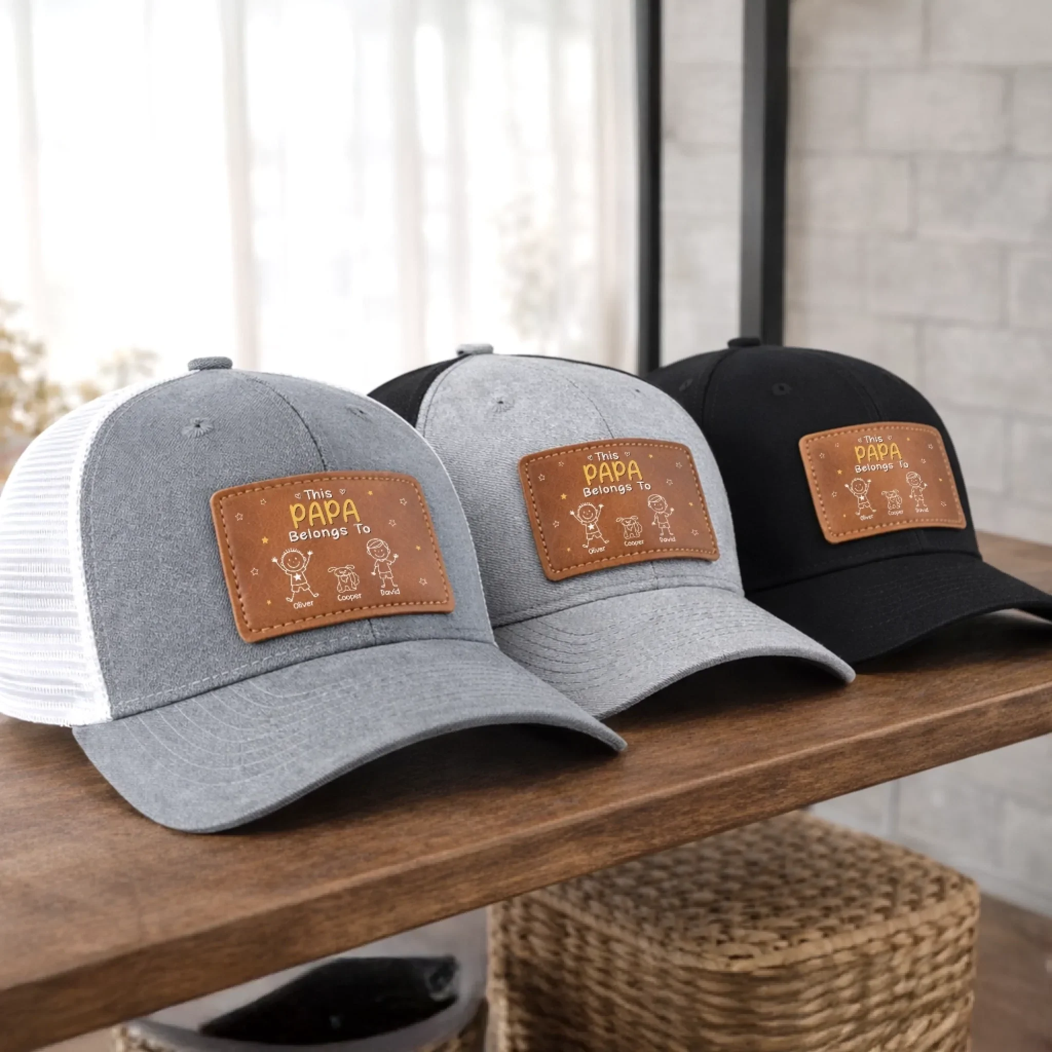 Custom Leather Patch Hat - Personalized Father's Day Birthday Gifts For Dad, Grandpa - Grandpa Knows Best Always - Image 6
