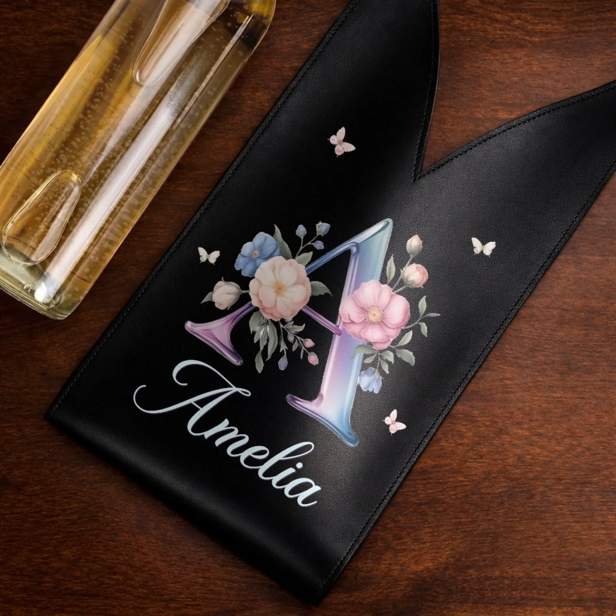 Custom Leather Wine Bag - Personalized Best Friend Birthday Gifts For Women, Besties, Sisters, BFF - Our Letters, Our Story - Image 3