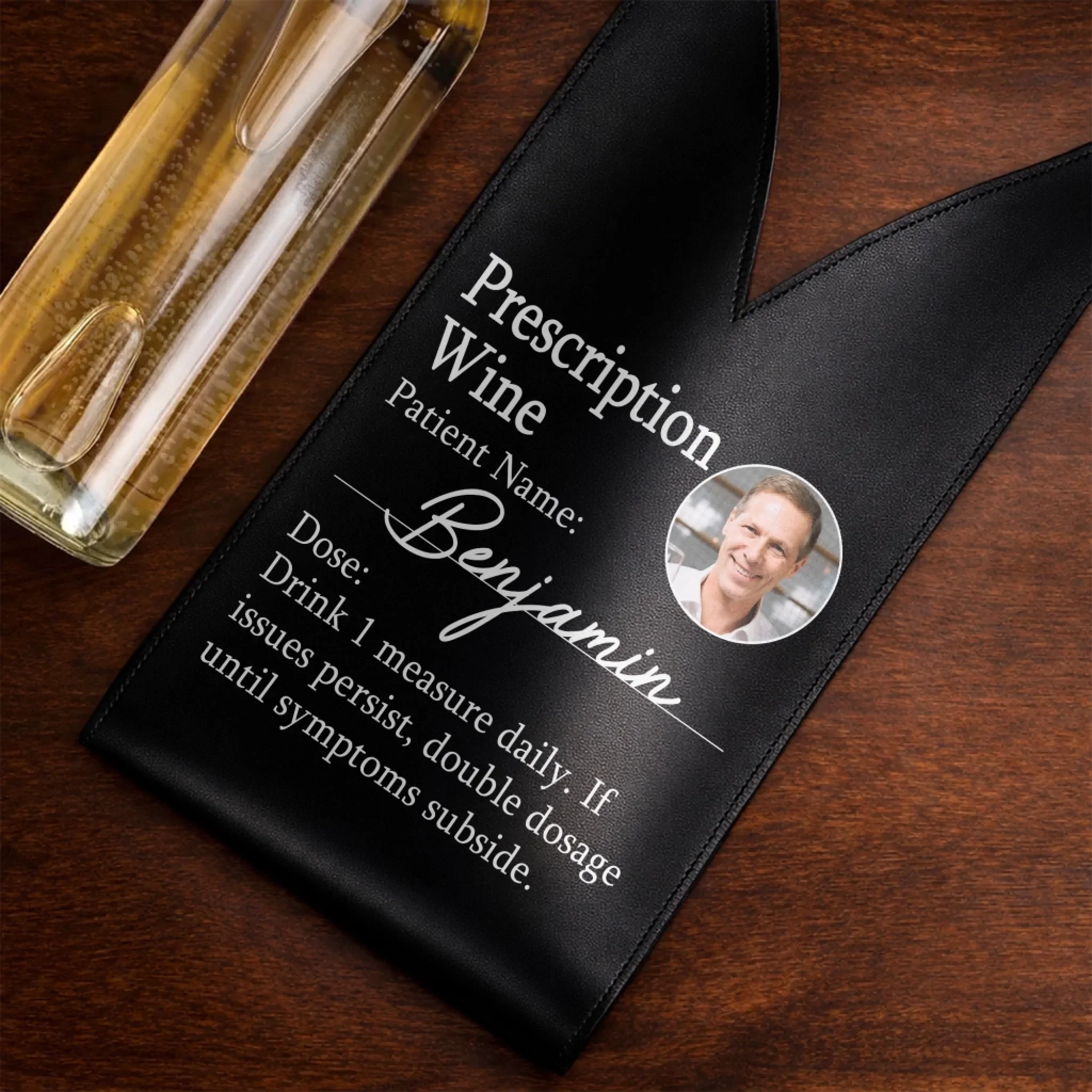 Custom Leather Wine Bag - Personalized Birthday Gifts For Besties, Sisters, BFF, Family, Yourself - Luxury Poured With Love - Image 3