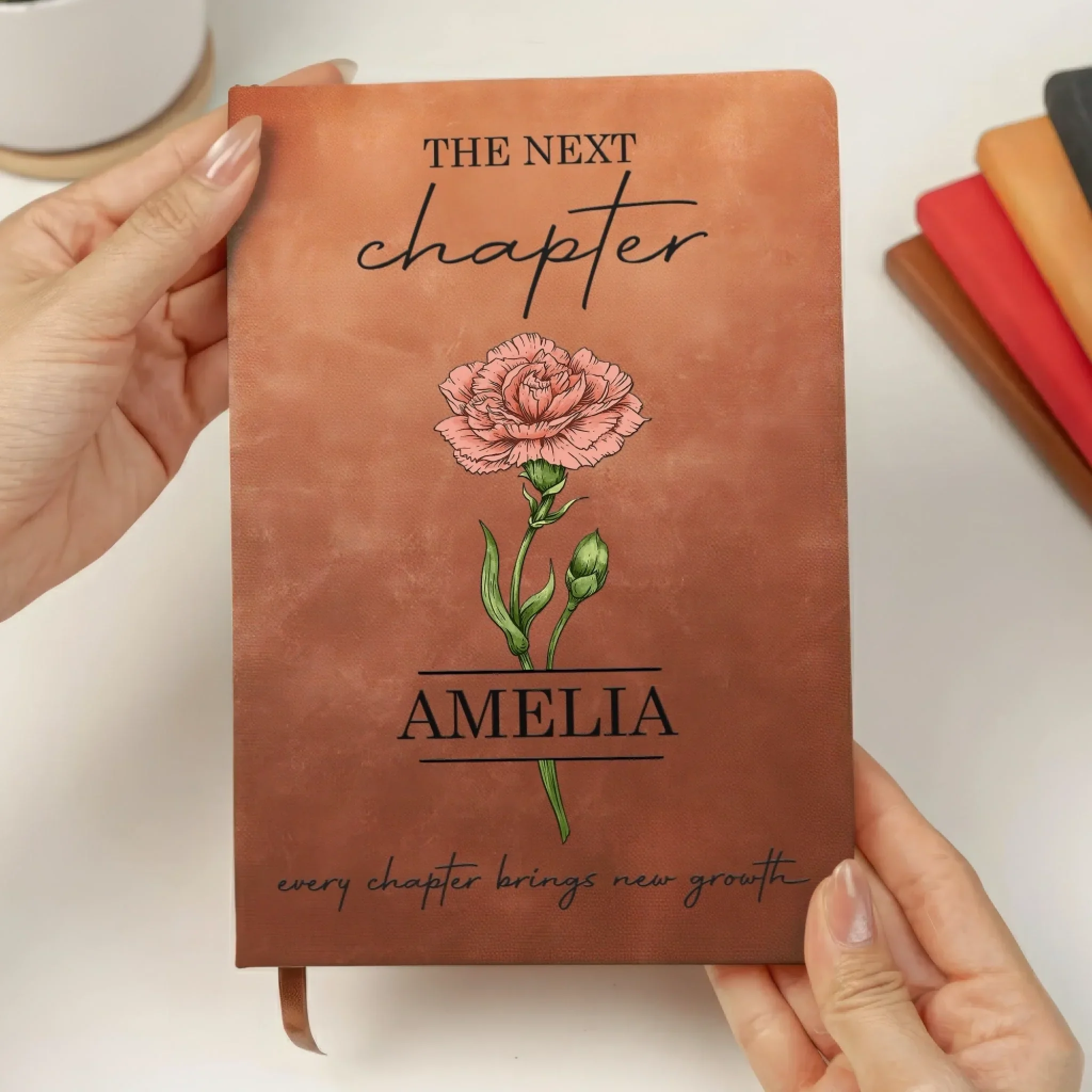 Custom Leather Writing Journal - Personalized Graduation Gifts For Him, Her - Ready For The Next Chapter - Image 2