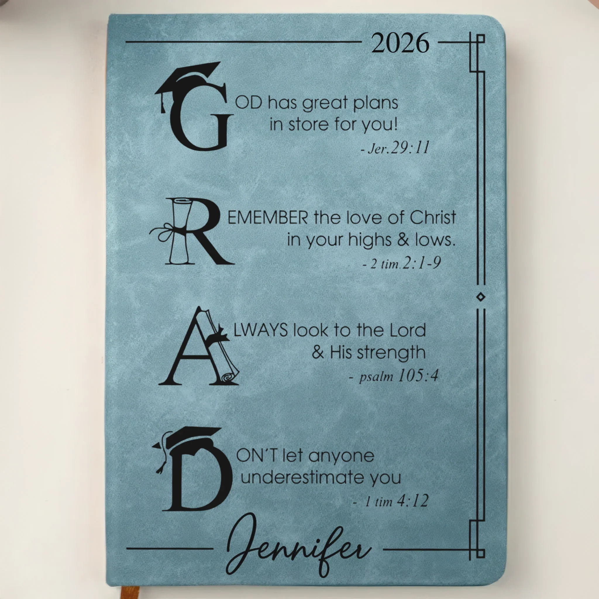 Custom Leather Writing Journal - Personalized Graduation Gifts For Him, Her - Your Next Chapter Begins - Image 5