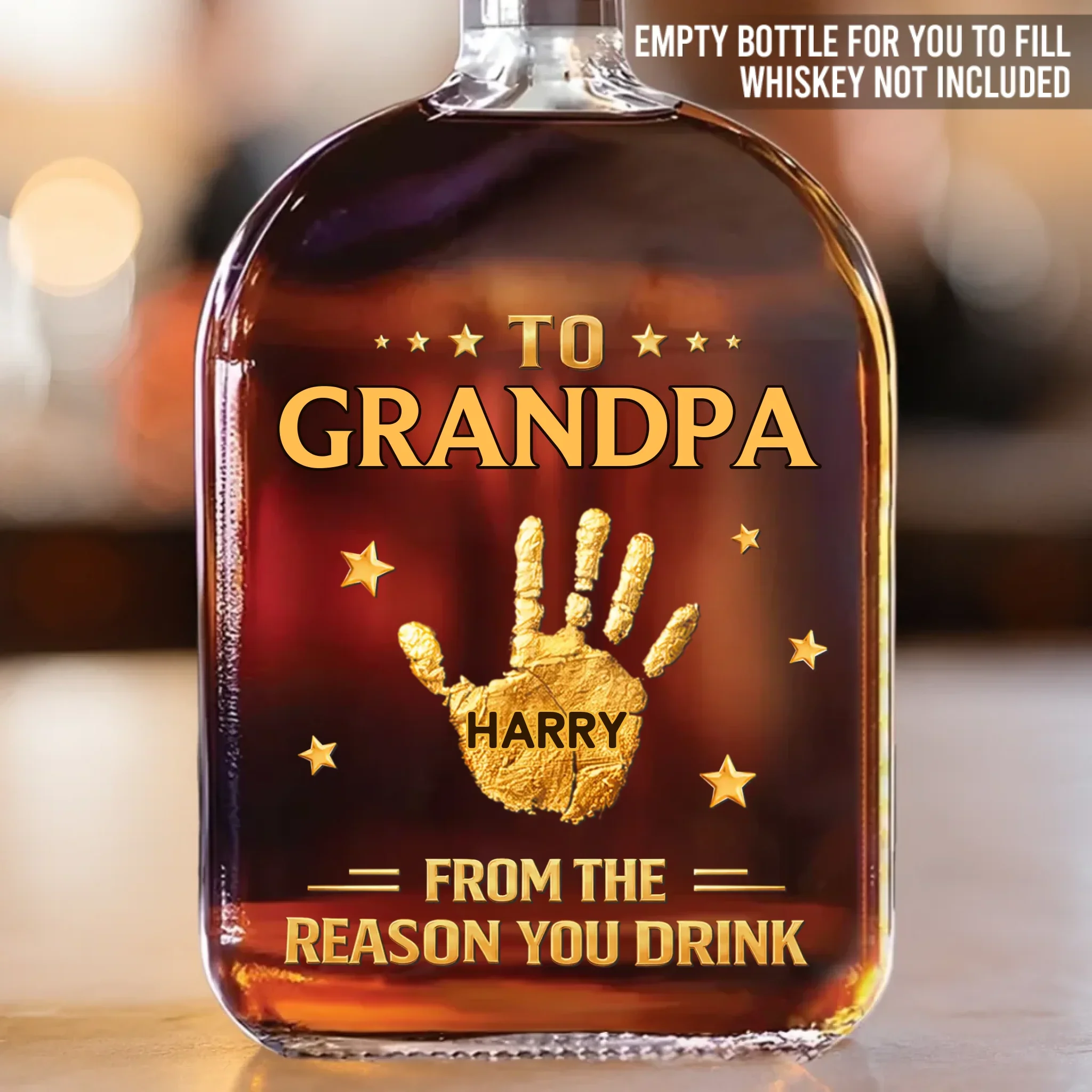 Custom Liquor Decanter - Personalized Birthday Gifts For Dad, Grandpa - Dad And Grandpa Forever - Image 2