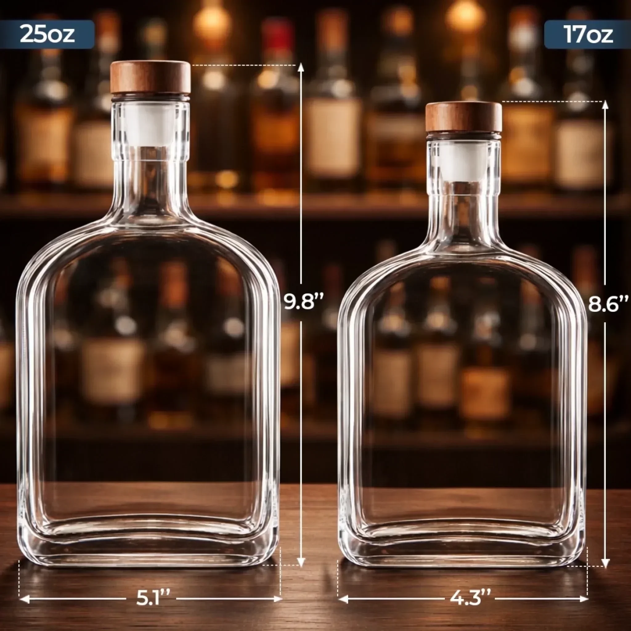 Custom Liquor Decanter - Personalized Father's Day Birthday Gifts For Dad, Grandpa - Dad Love Leads The Way - Image 4