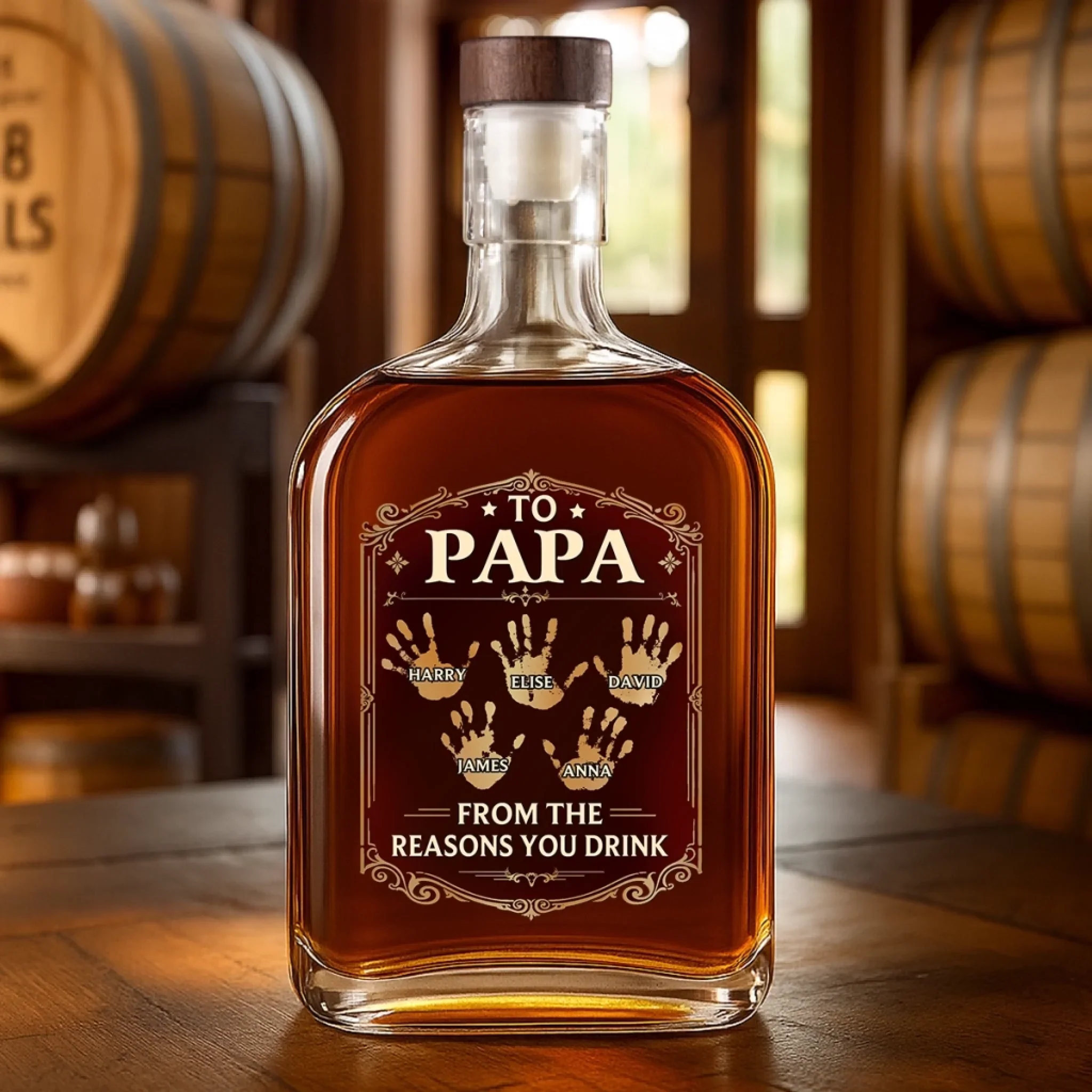Custom Liquor Decanter - Personalized Father's Day Birthday Gifts For Dad, Grandpa - Dad Makes Life Better - Image 5