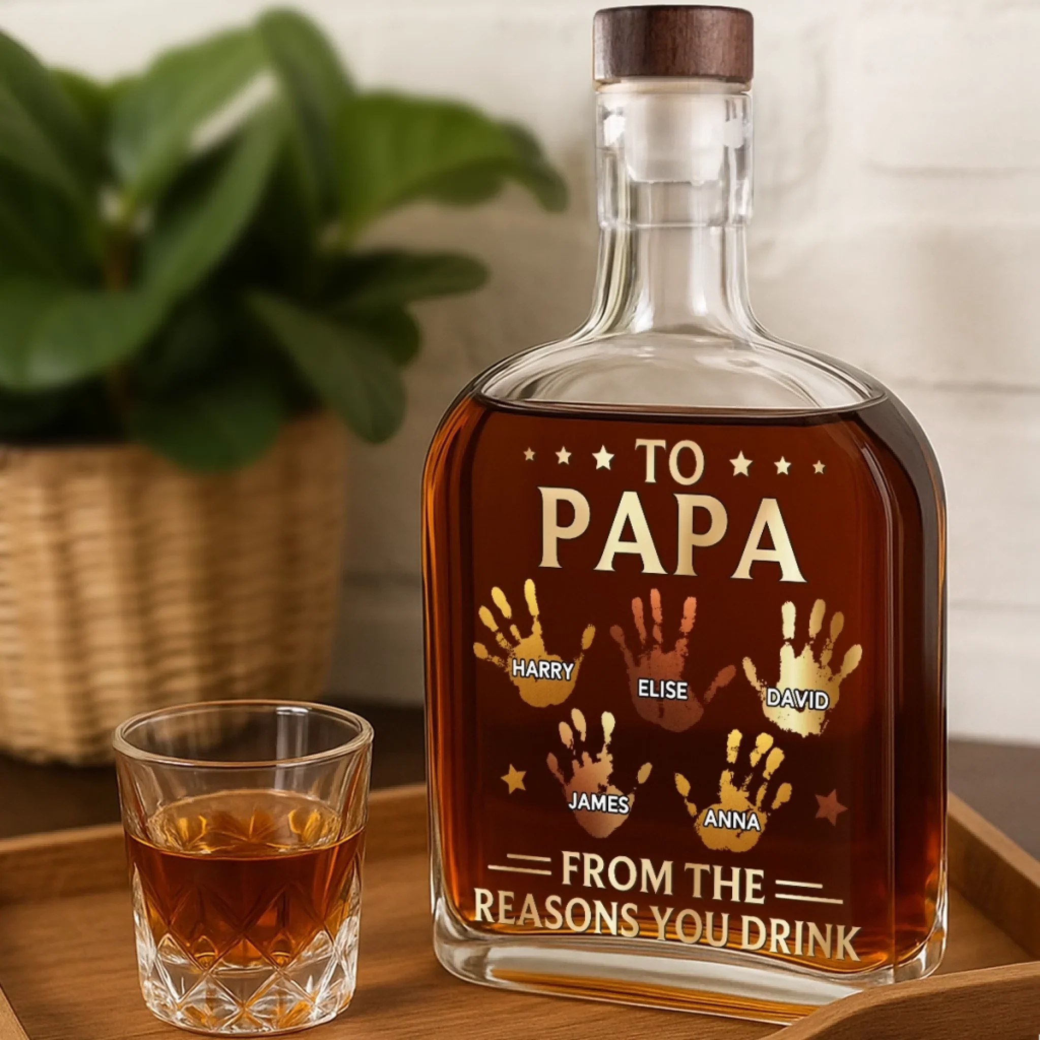 Custom Liquor Decanter - Personalized Father's Day Birthday Gifts For Dad, Grandpa - From The Reasons You Drink - Image 3