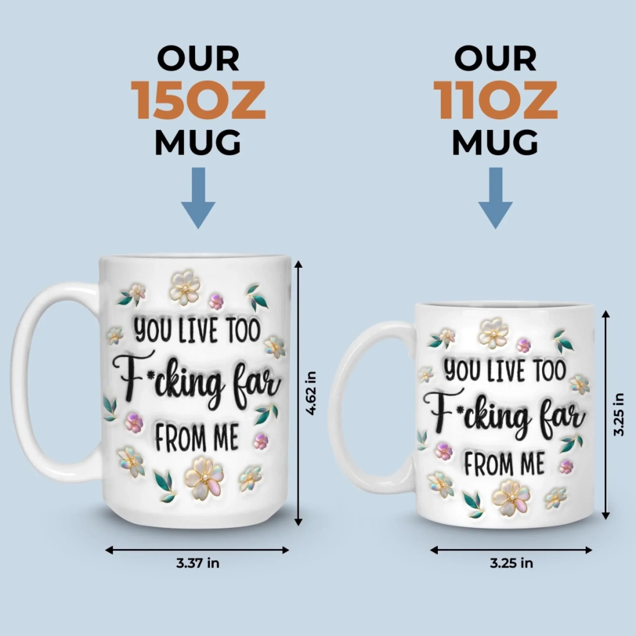 Custom Long Distance Mug - Personalized Best Friend Birthday Gifts For Women, Besties, Sisters, BFF - Far Away Still Close - Image 7