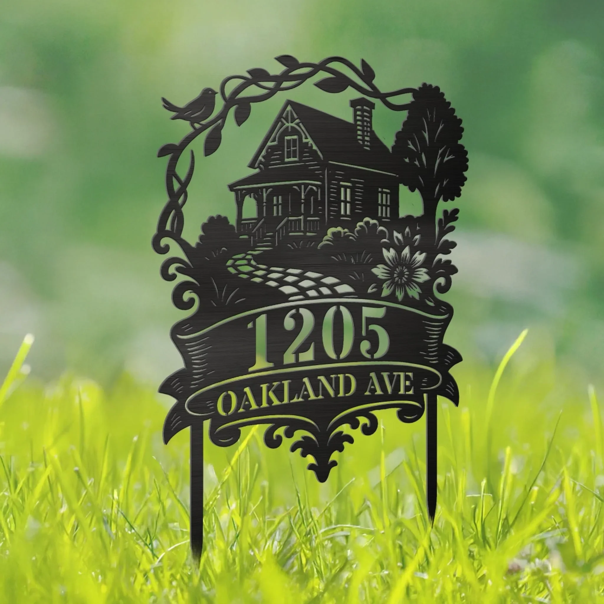 Custom Metal Garden Stake - Personalized Birthday Gifts For Mom, Dad, Kids - Where Love Lives Always - Image 3