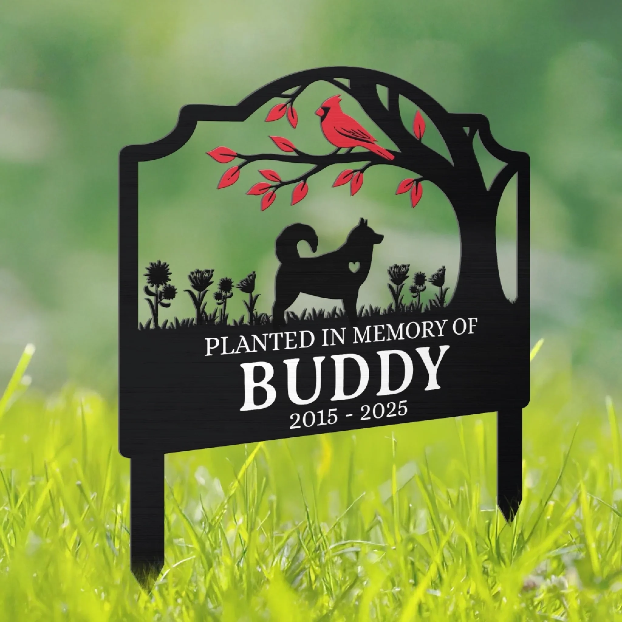 Custom Metal Garden Stake - Personalized Pet Memorial Sympathy Gifts For Dogs, Cats - Always Loved, Never Forgotten - Image 3
