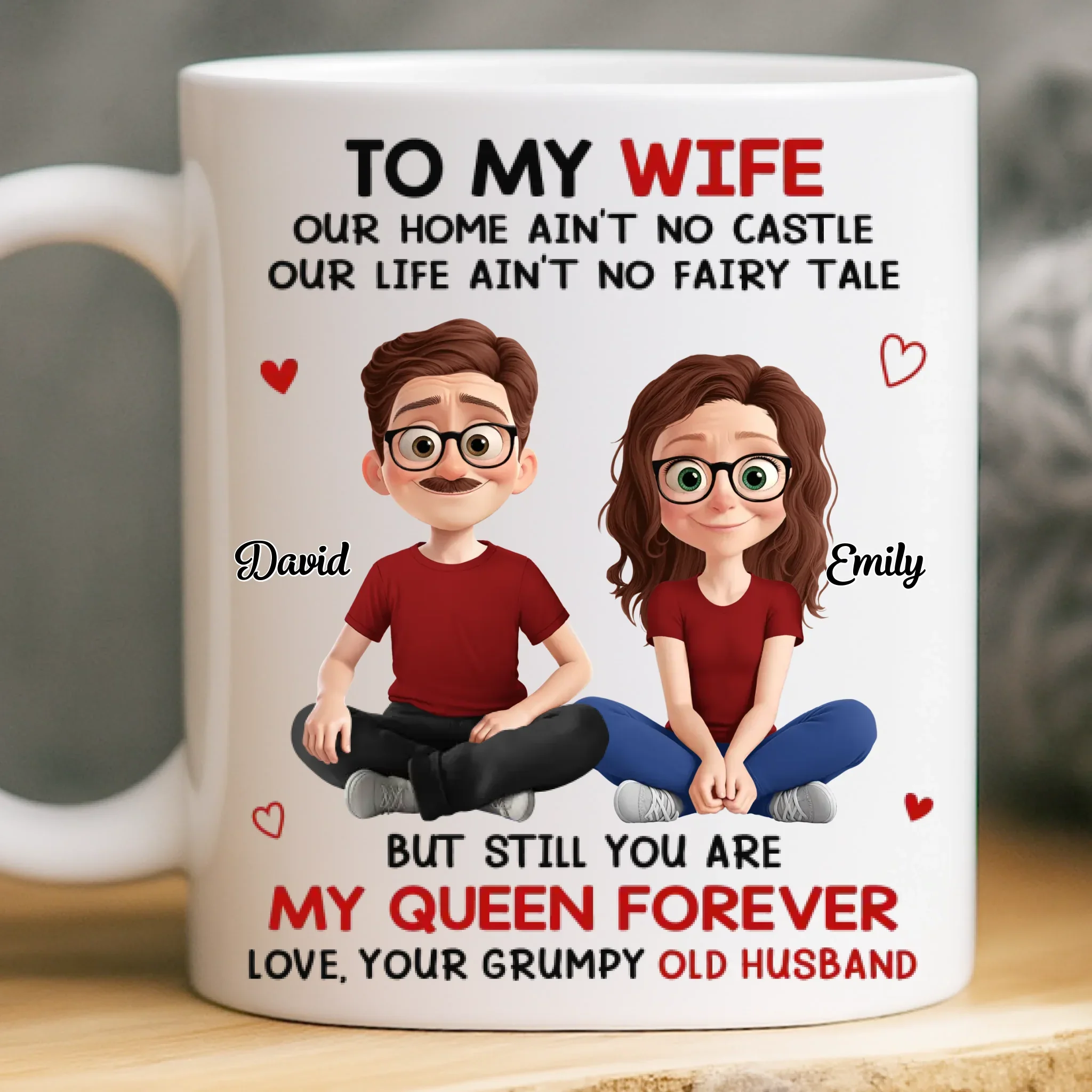 Custom Mug - Personalized Anniversary Christmas Wedding Gifts For Husband And Wife, Him And Her - My Forever Starts And Ends With You - Image 2