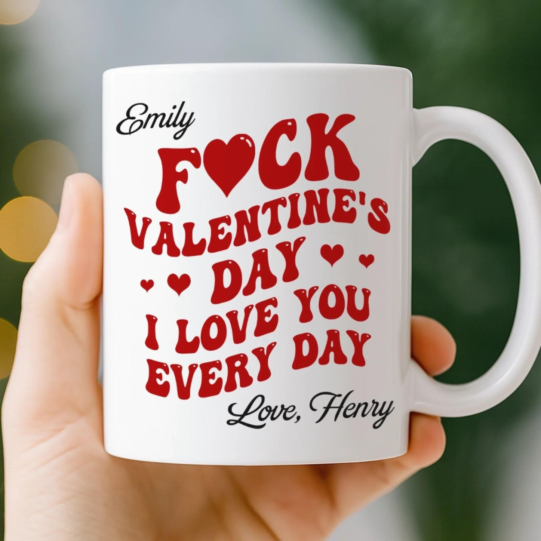 Custom Mug - Personalized Anniversary Valentine Wedding Gifts For Husband And Wife, Him And Her - My One And Only - Image 3