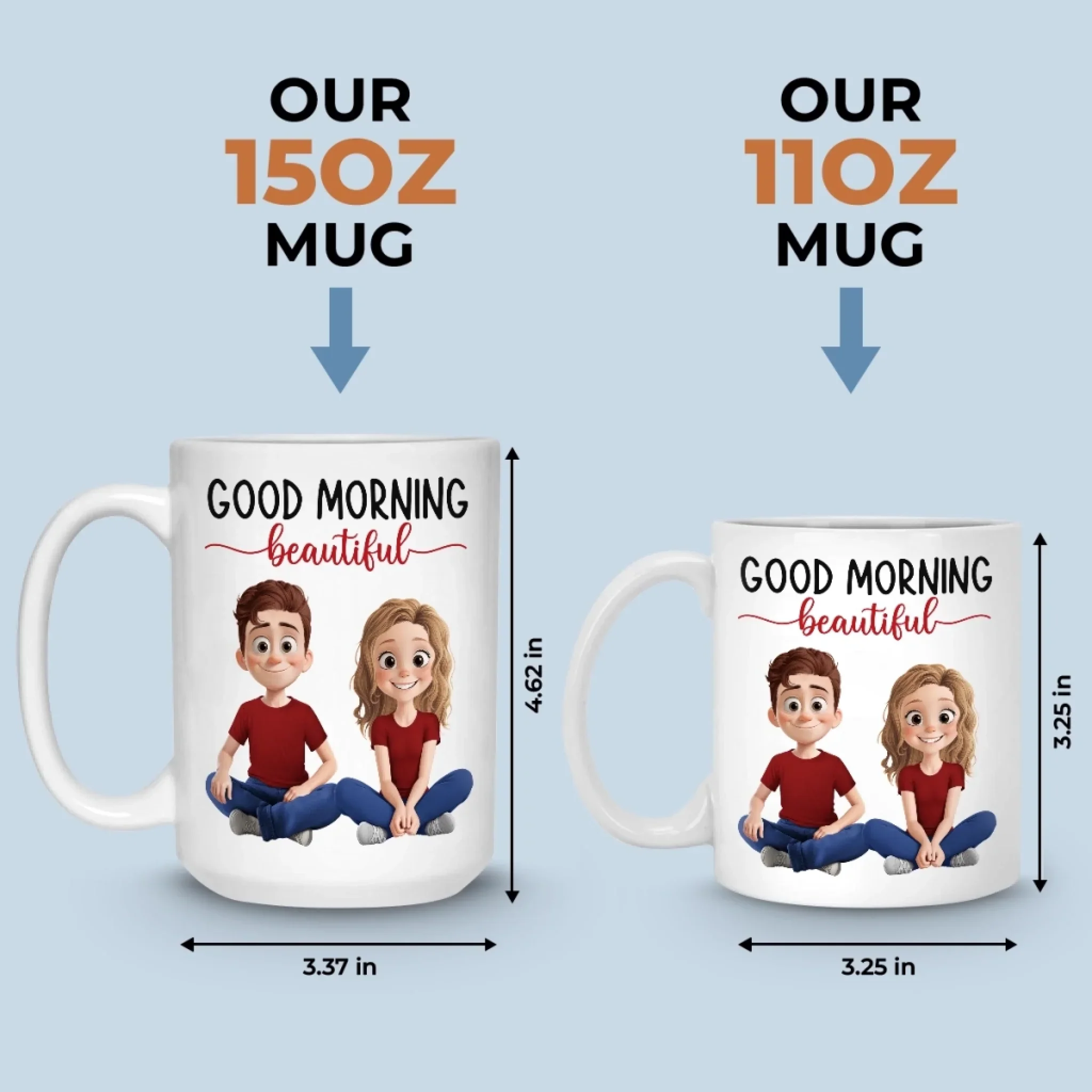 Custom Mug - Personalized Anniversary Wedding Gifts For Husband And Wife, Him And Her - Better Together Since Day One - Image 6