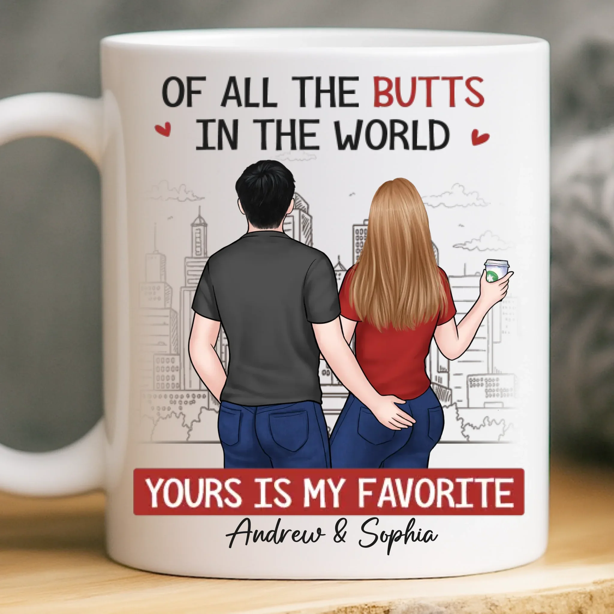 Custom Mug - Personalized Anniversary Wedding Gifts For Husband And Wife, Him And Her - Choosing Us Feels Right - Image 2