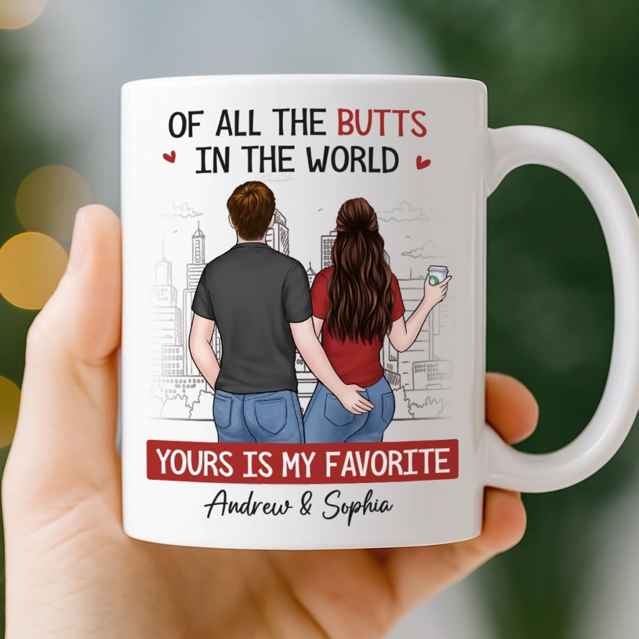 Custom Mug - Personalized Anniversary Wedding Gifts For Husband And Wife, Him And Her - Choosing Us Feels Right - Image 3