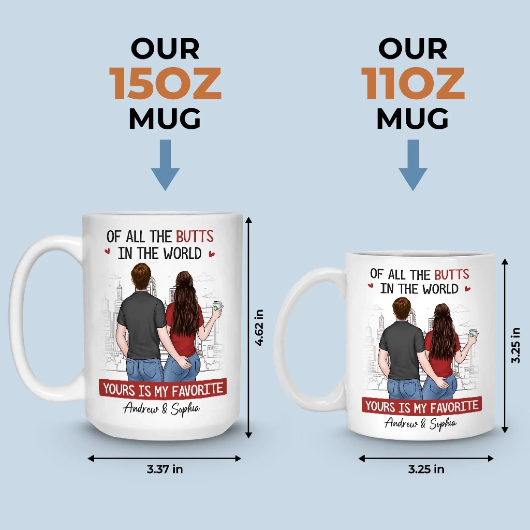 Custom Mug - Personalized Anniversary Wedding Gifts For Husband And Wife, Him And Her - Choosing Us Feels Right - Image 4