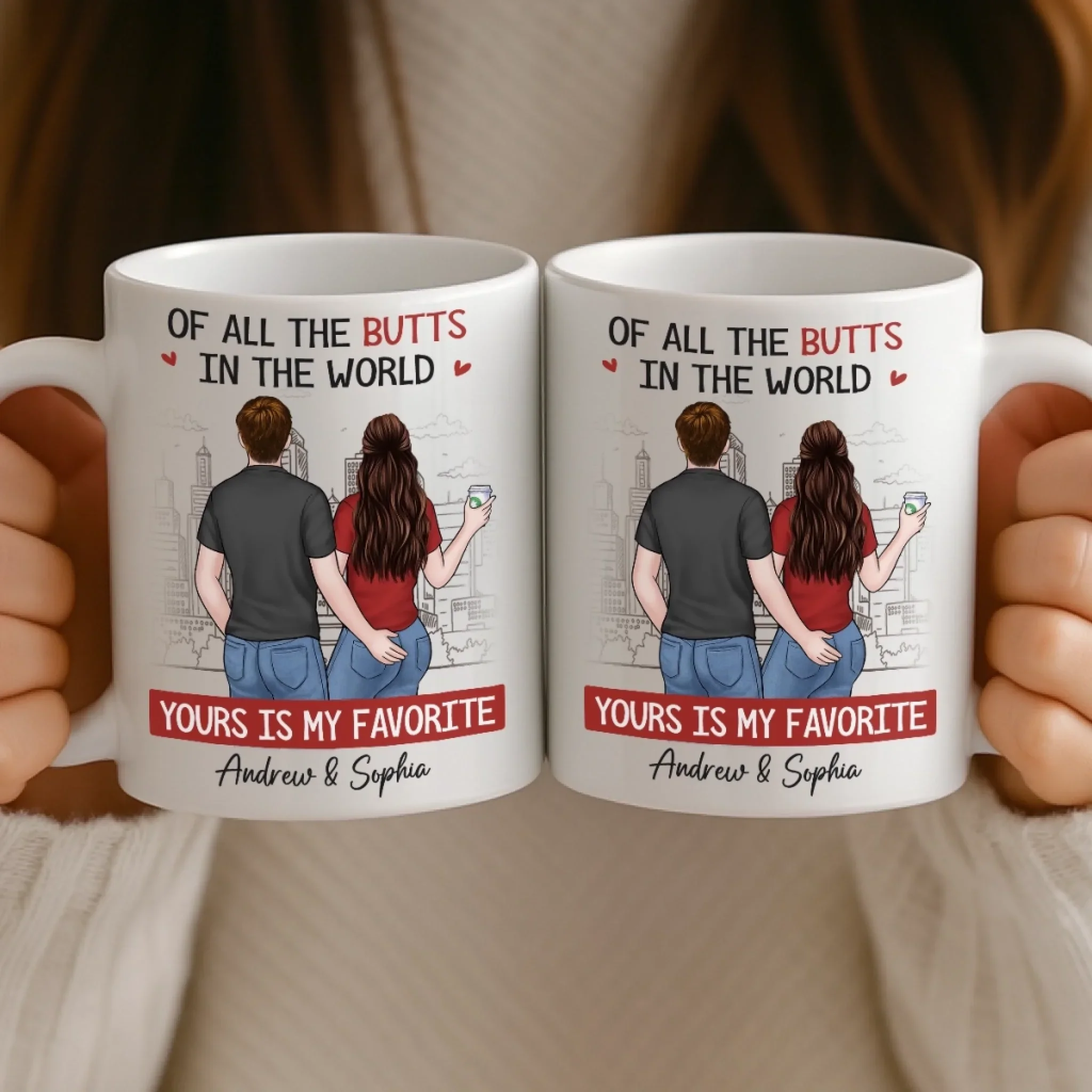 Custom Mug - Personalized Anniversary Wedding Gifts For Husband And Wife, Him And Her - Choosing Us Feels Right - Image 5