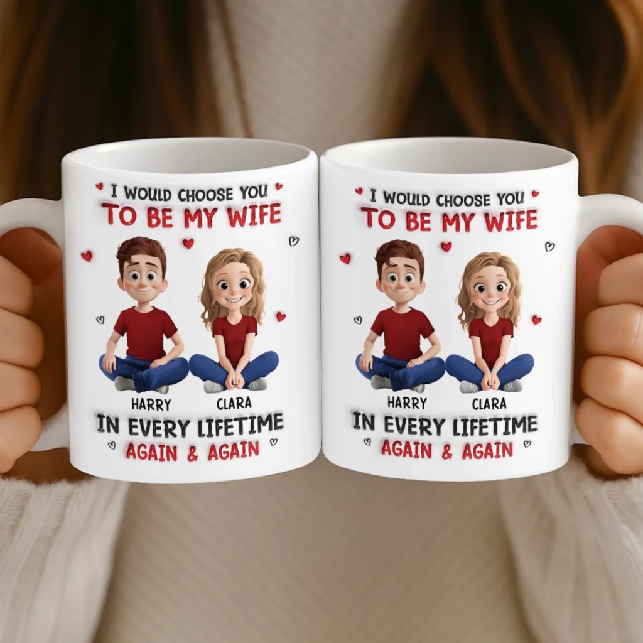 Custom Mug - Personalized Anniversary Wedding Gifts For Husband And Wife, Him And Her - Choosing You Never Gets Old - Image 5