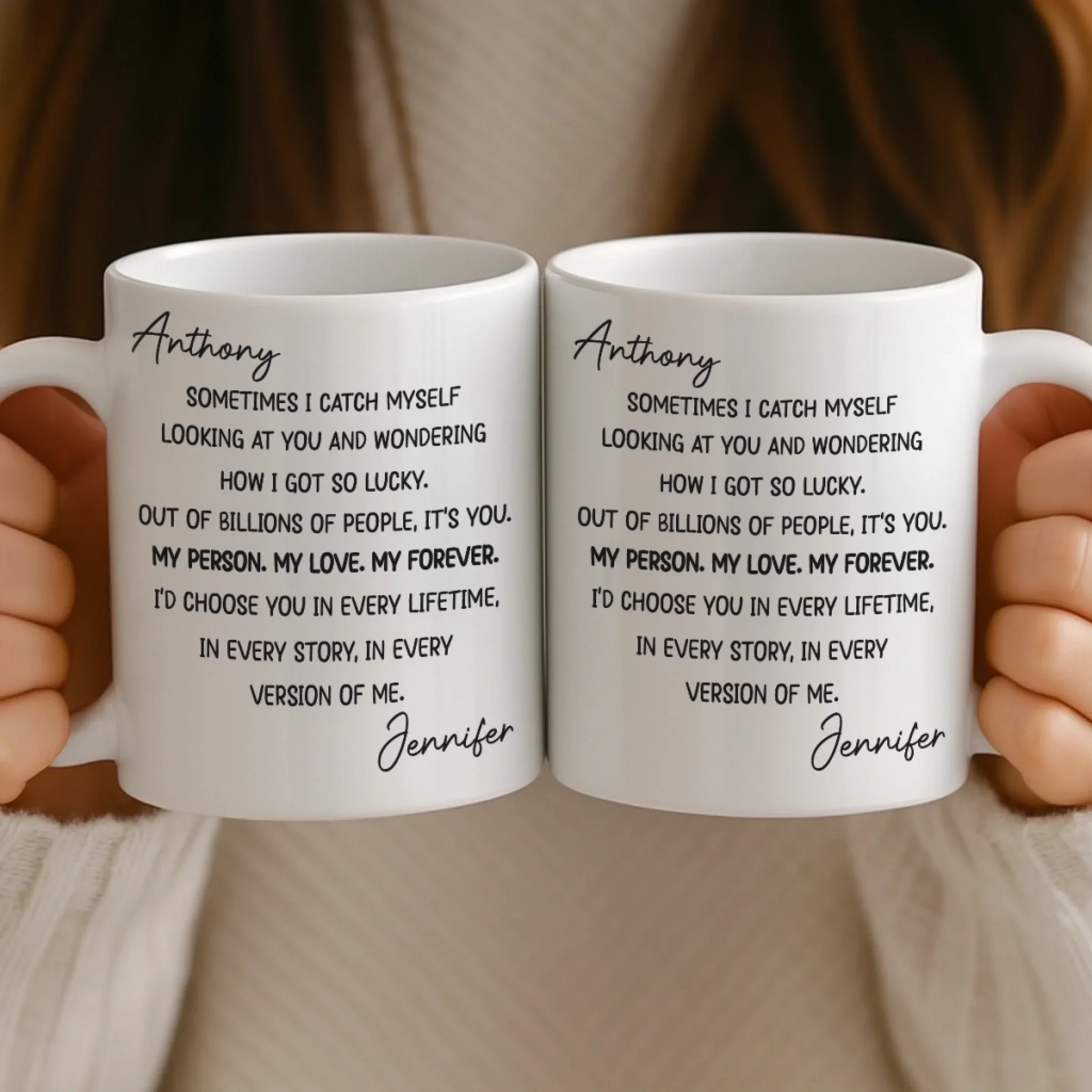 Custom Mug - Personalized Anniversary Wedding Gifts For Husband And Wife, Him And Her - Chosen Every Single Day - Image 4