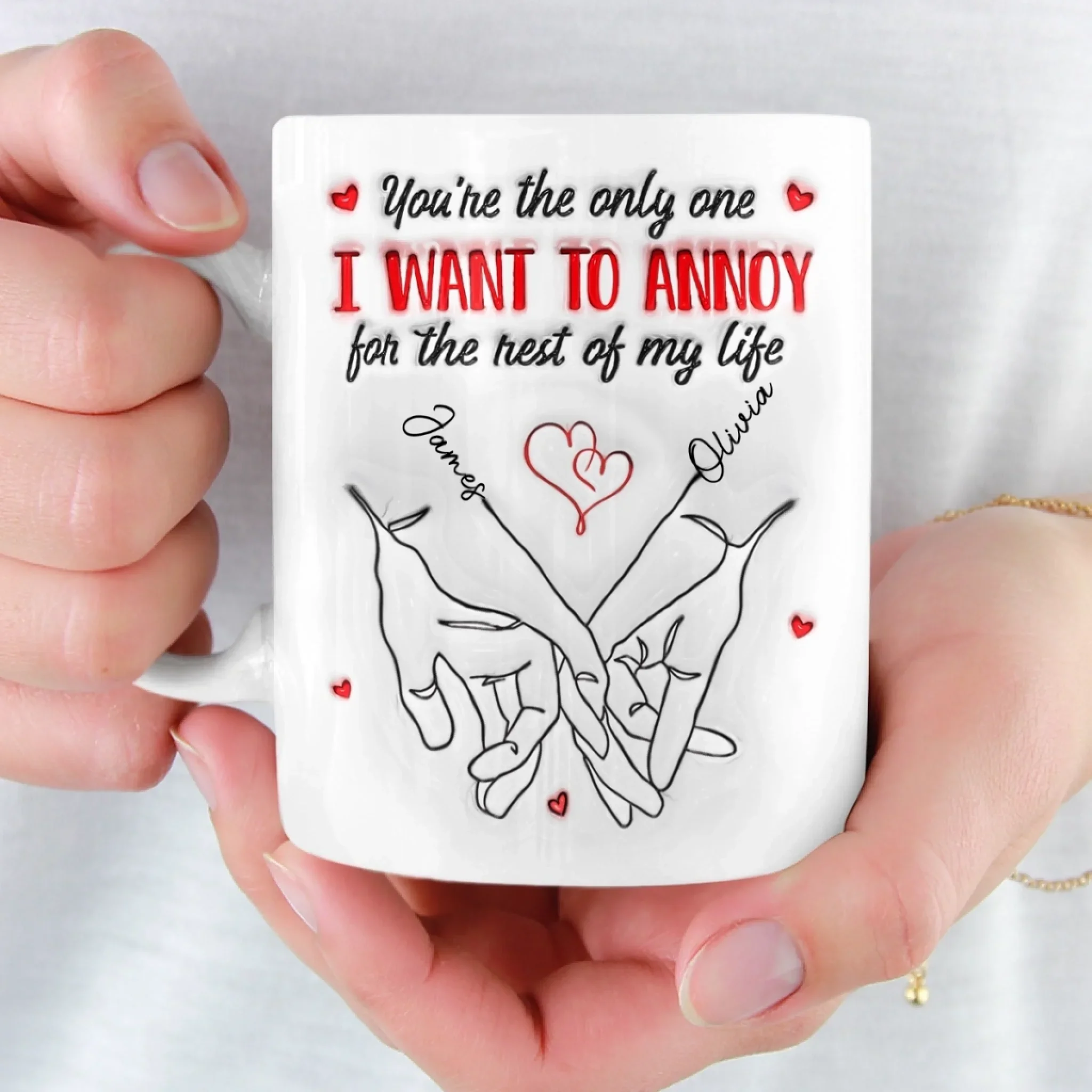 Custom Mug - Personalized Anniversary Wedding Gifts For Husband And Wife, Him And Her - Falling For You Daily - Image 6