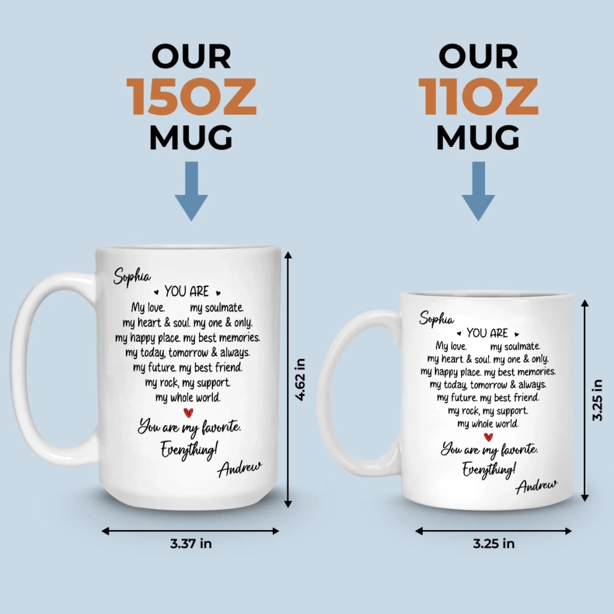Custom Mug - Personalized Anniversary Wedding Gifts For Husband And Wife, Him And Her - Forever Starts With You - Image 6